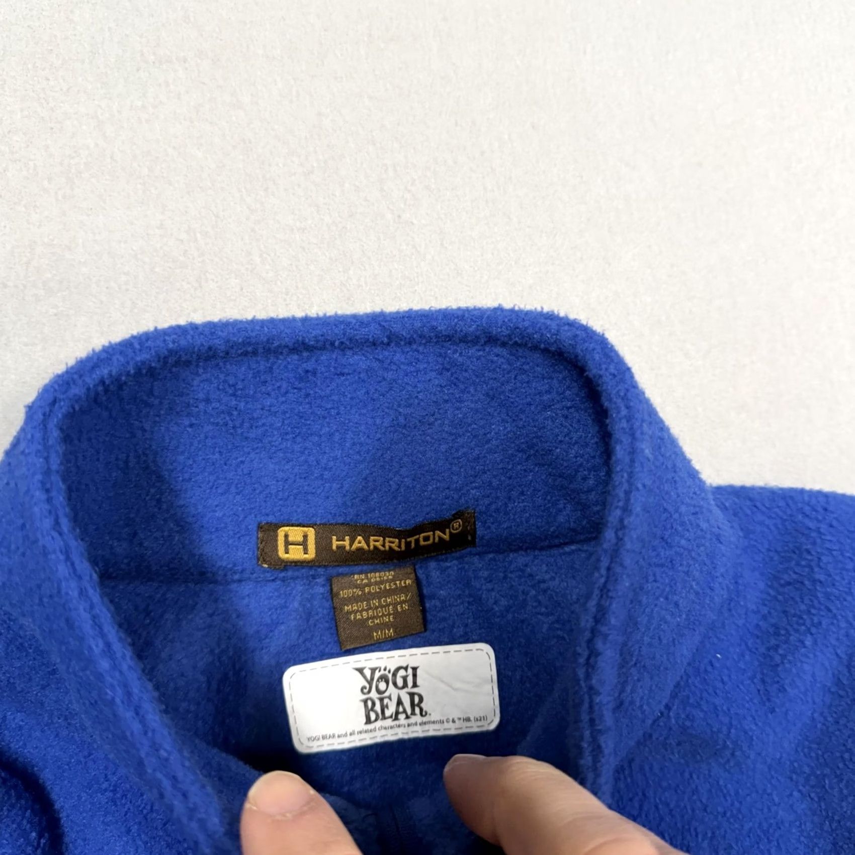 Vintage Harriton Jacket Mens M Blue Fleece 1/4 Zip Windbreaker Stand-Up Collar Pockets Casual N/A Size US M / EU 48-50 / 2 - 3 Thumbnail