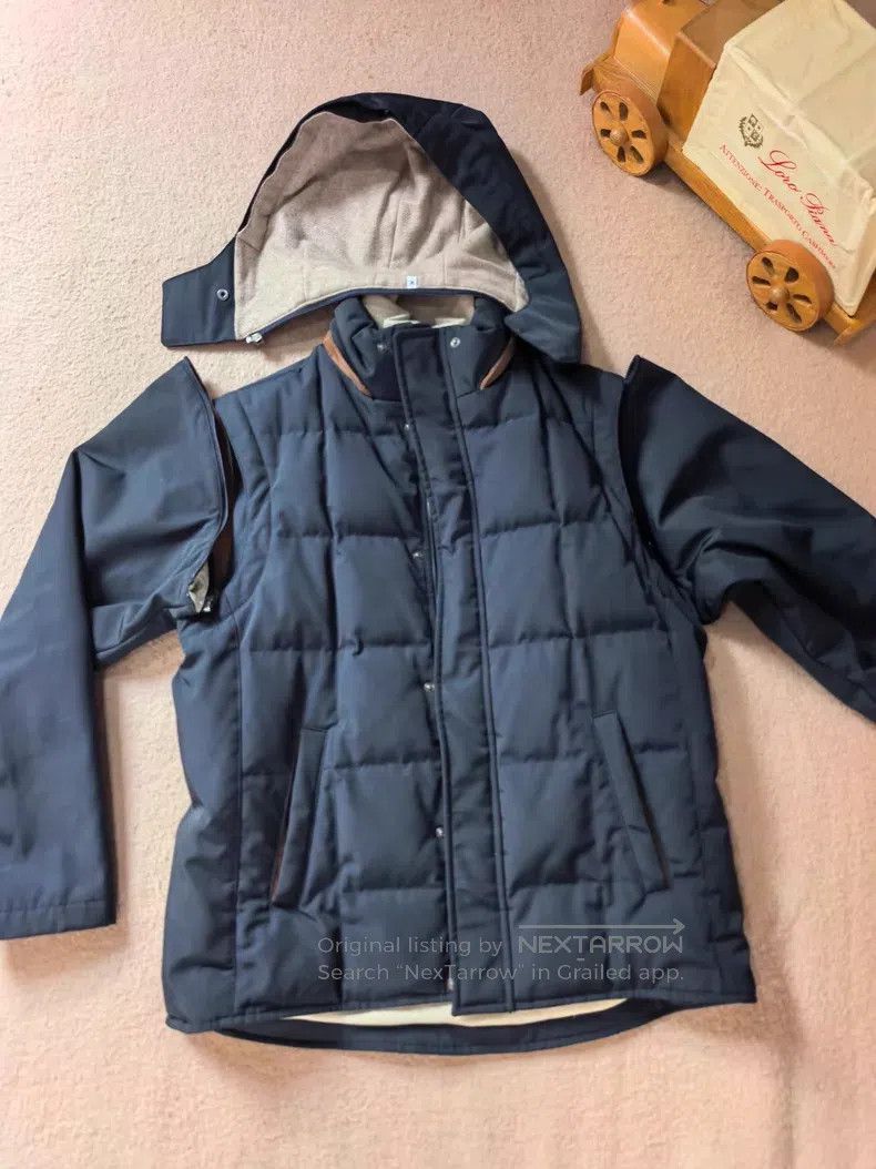 Loro Piana Loro Piana Men's Super Wool Detachable Down Jacket Size US M / EU 48-50 / 2 - 2 Thumbnail