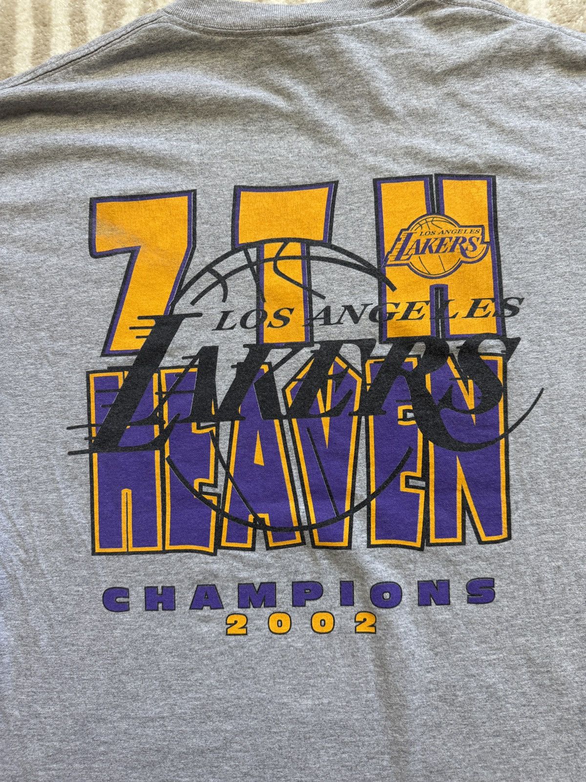 NBA × Vintage VTG 02’ Los Angeles Lakers 3-Peat Tee Size US XXL / EU 58 / 5 - 5 Thumbnail