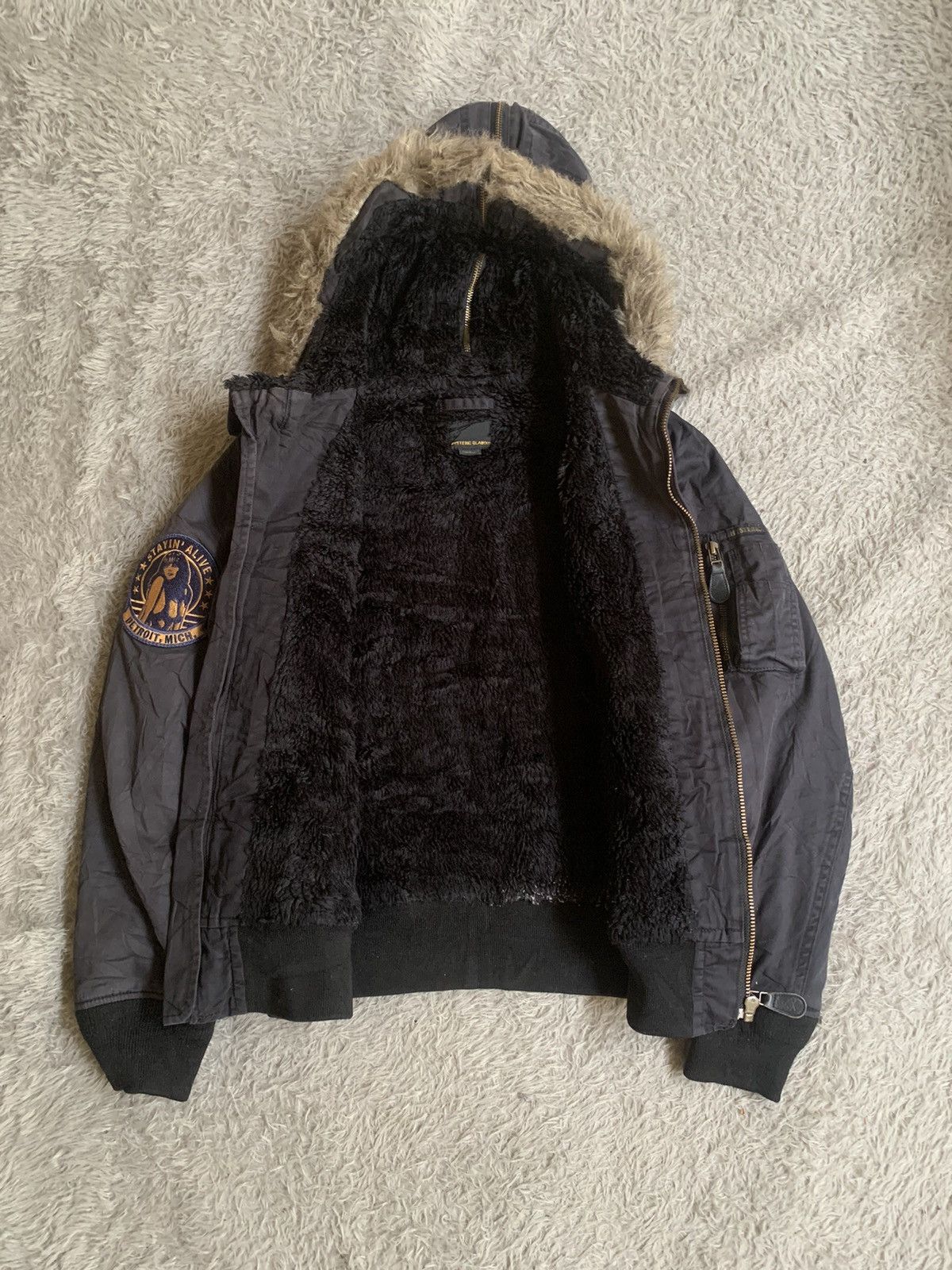 Hysteric Glamour Vintage Japanese Brand Hysteric Glamour Fur Bomber Jacket Size US M / EU 48-50 / 2 - 2 Thumbnail