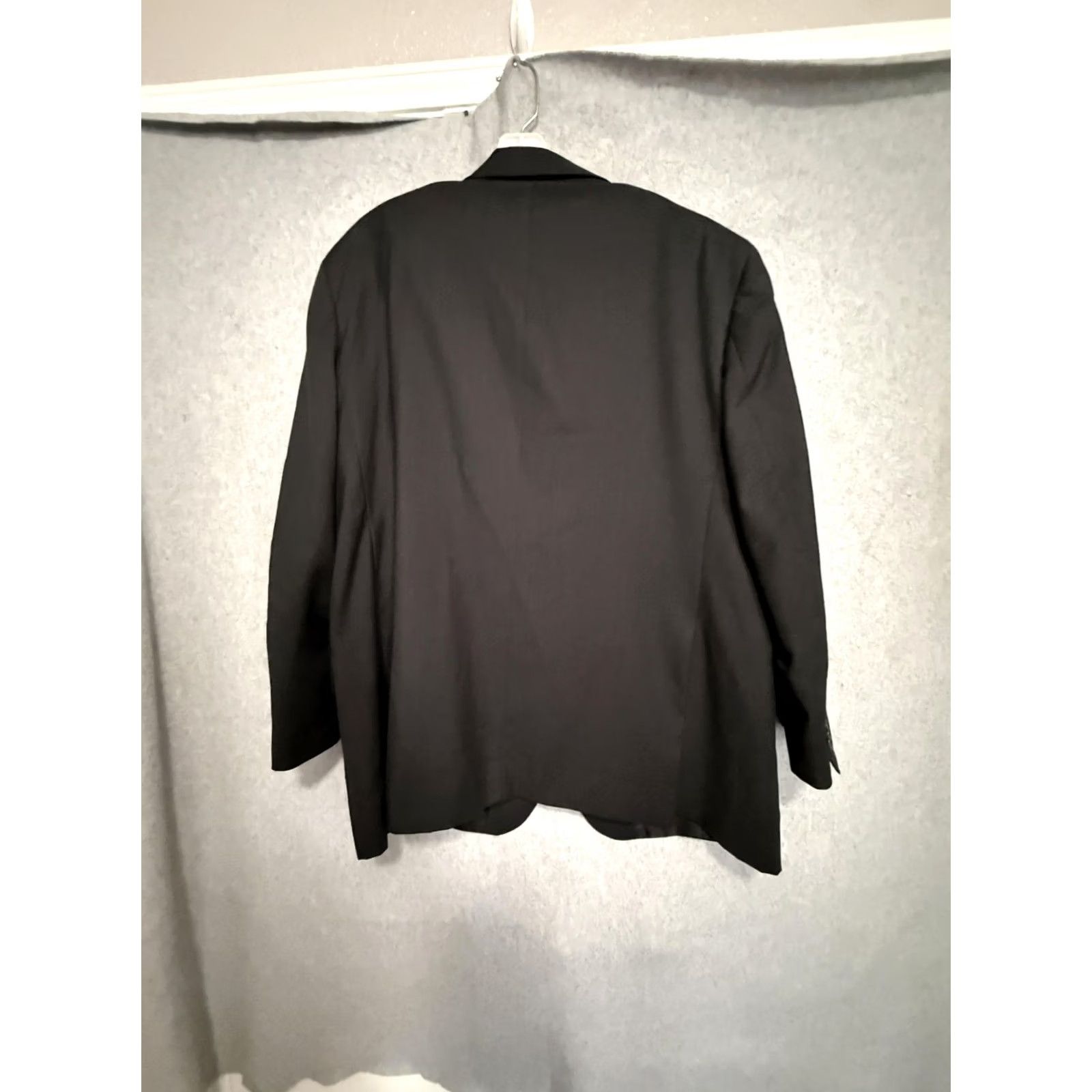 Vintage Luciano Dante Suit Mens 48S 36x30 Black Super 100 Wool 2 Piece Jacket Pants Size 48R - 3 Thumbnail