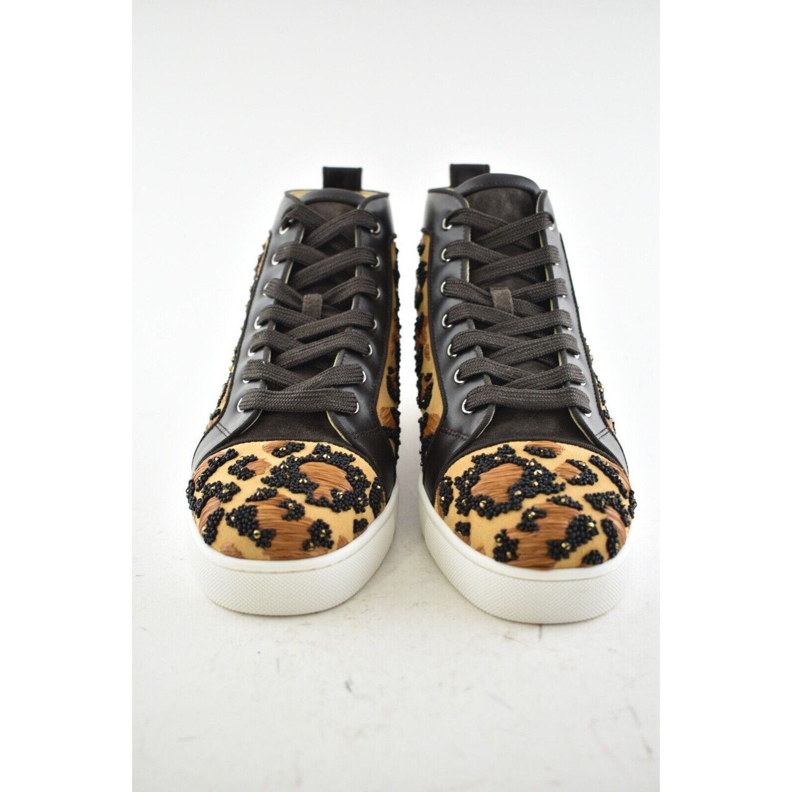 Christian Louboutin Christian Louboutin Mens Leopard Beaded High Sneaker 43 10 Size US 10 / EU 43 - 5 Thumbnail