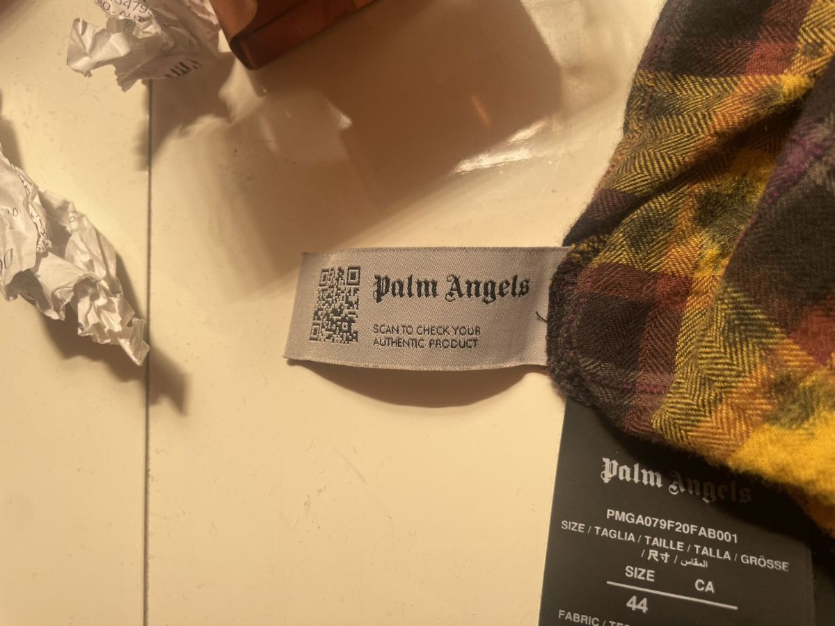 Palm Angels PALM ANGELS Check Shirt Men Yellow and Black in size M Size US M / EU 48-50 / 2 - 6 Thumbnail
