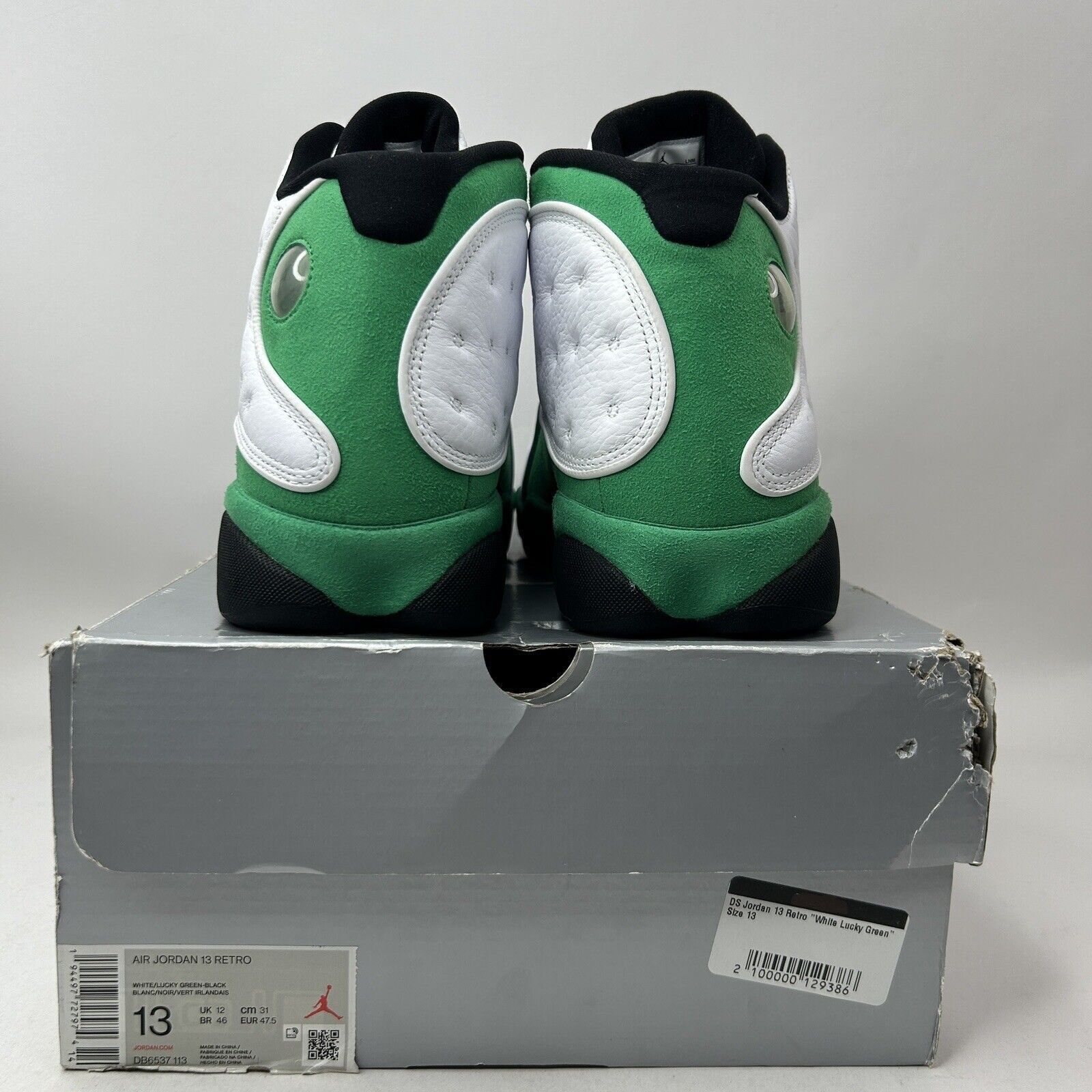 Jordan Brand Nike Air Jordan 13 Retro "White Lucky Green" 2023 Size US 13 / EU 46 - 4 Thumbnail