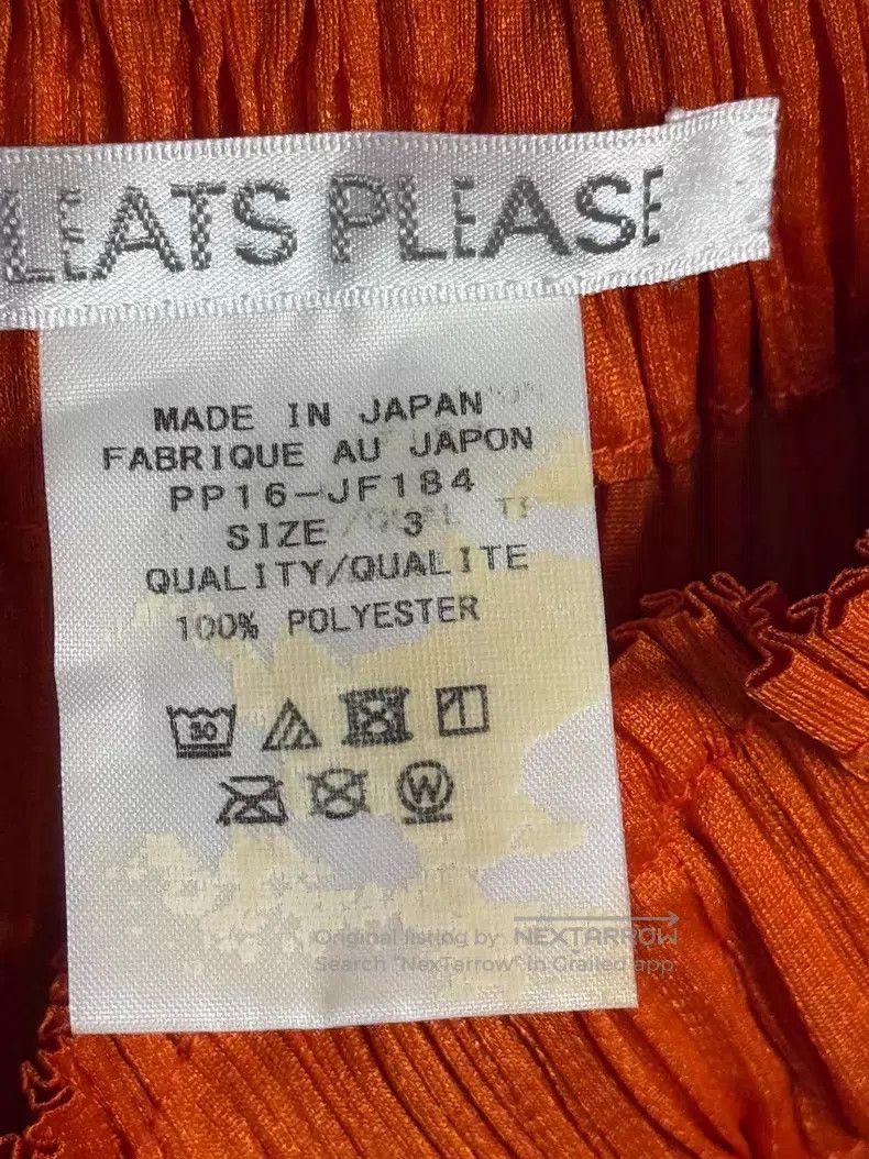 Issey Miyake Issey Miyake size:3 Orange Pleated Kelp Pants Size 22" - 3 Thumbnail