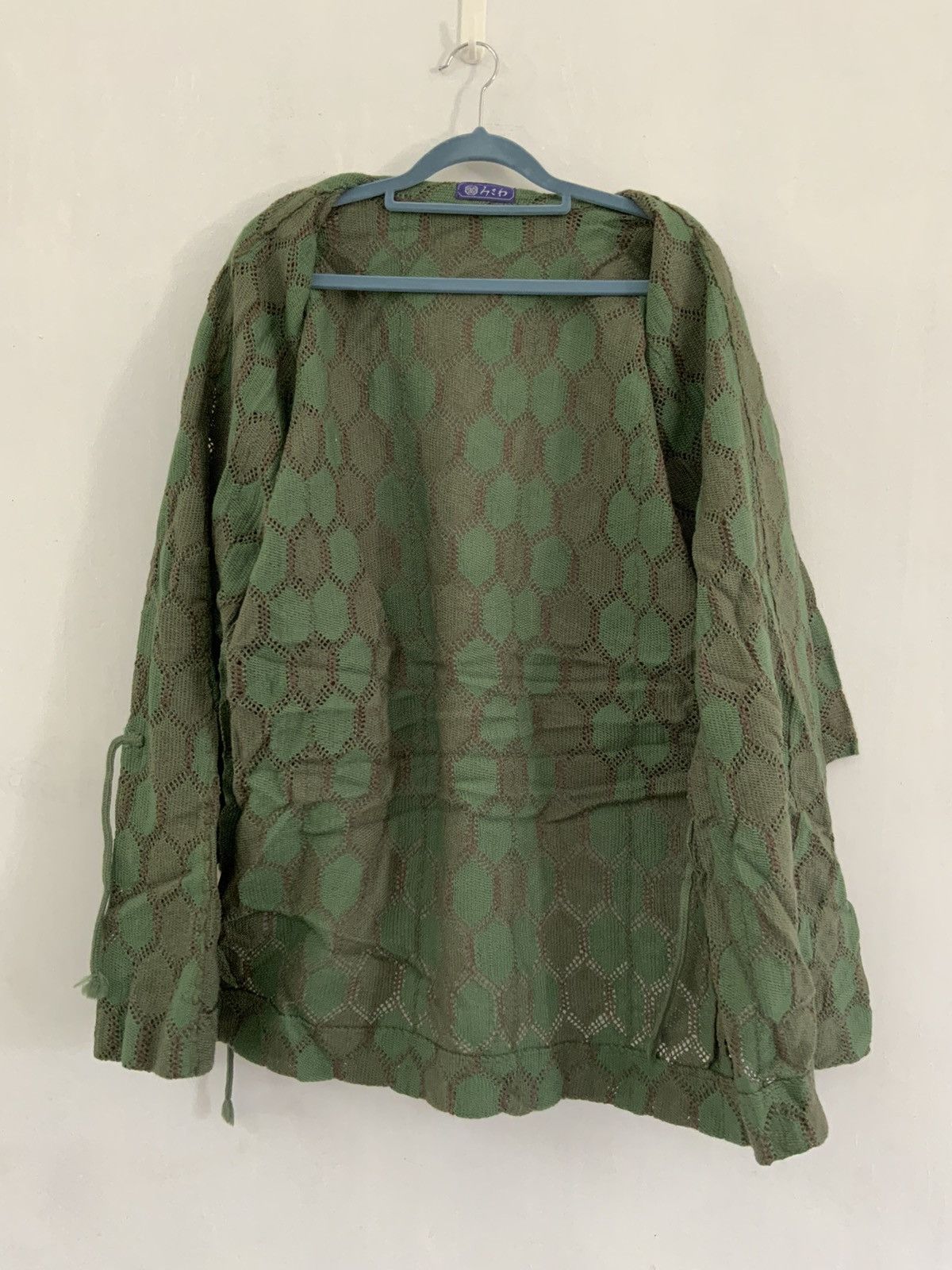 Japanese Brand Vintage Japan Green Cardigan Kimono Size US L / EU 52-54 / 3 - 3 Thumbnail