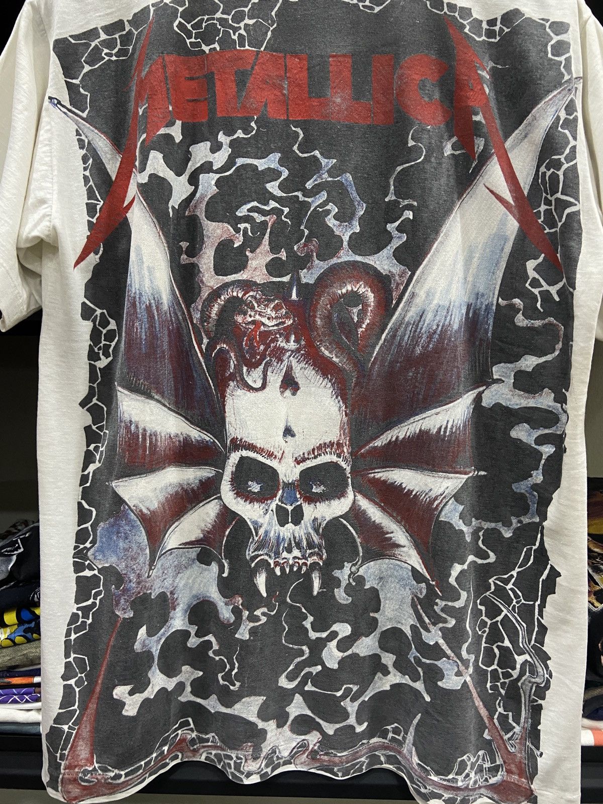 Band Tees × Vintage 🔥RARE Vintage 90s METALLICA Bootleg Thrash Metal Tour TShirt Size US M / EU 48-50 / 2 - 14 Thumbnail