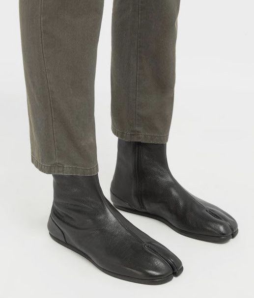Maison Margiela o1w1db11225 Tabi Flat Ankle Boots in Black Size US 9 / EU 42 - 5 Thumbnail