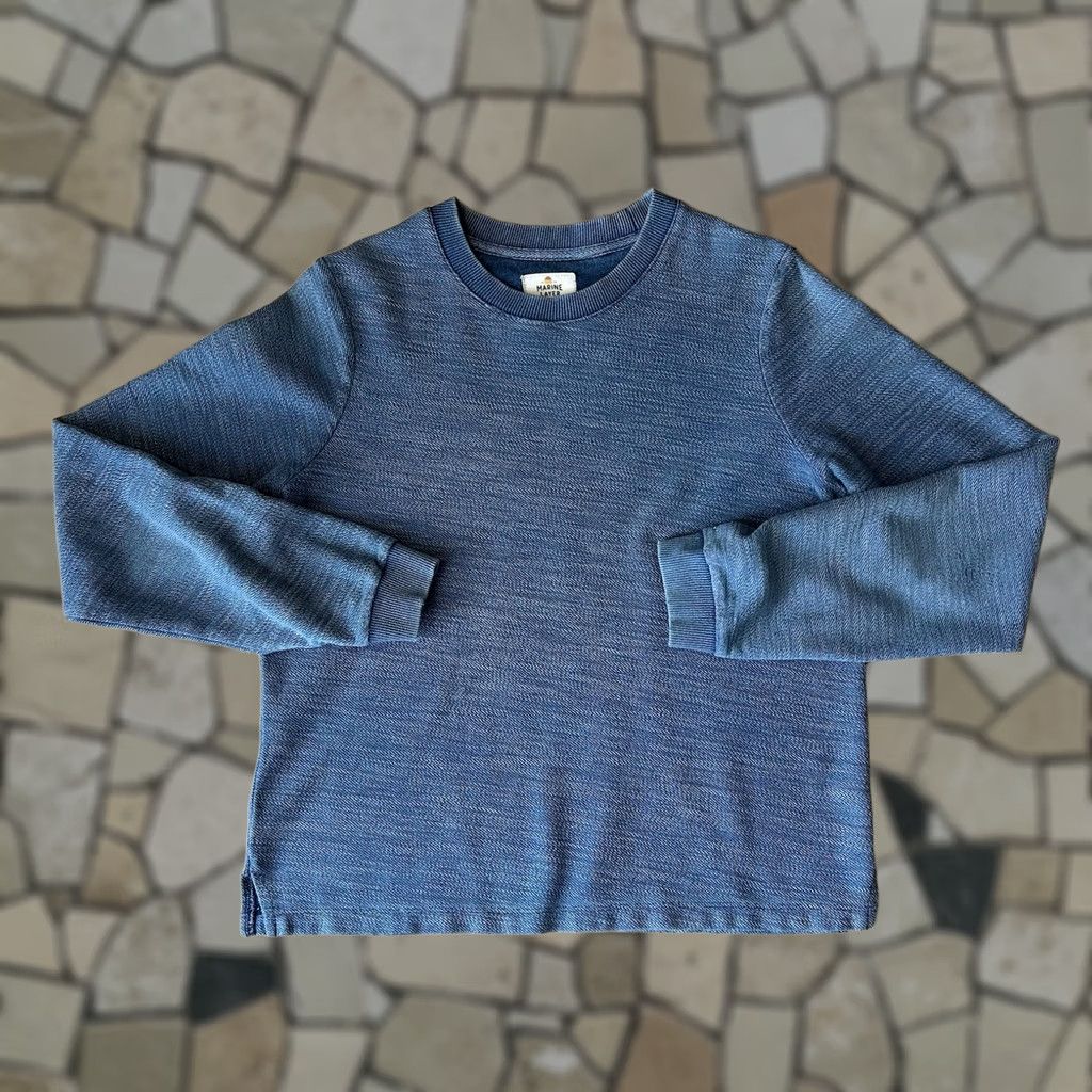 Marine Layer Marine Layer Crewneck Sweatshirt Long Sleeve Women’s Small Blue Logo Pullover Knit Cotton All Seasons Casual Vintage? No, skip label – Women, S Size S / US 4 / IT 40 - 1 Thumbnail
