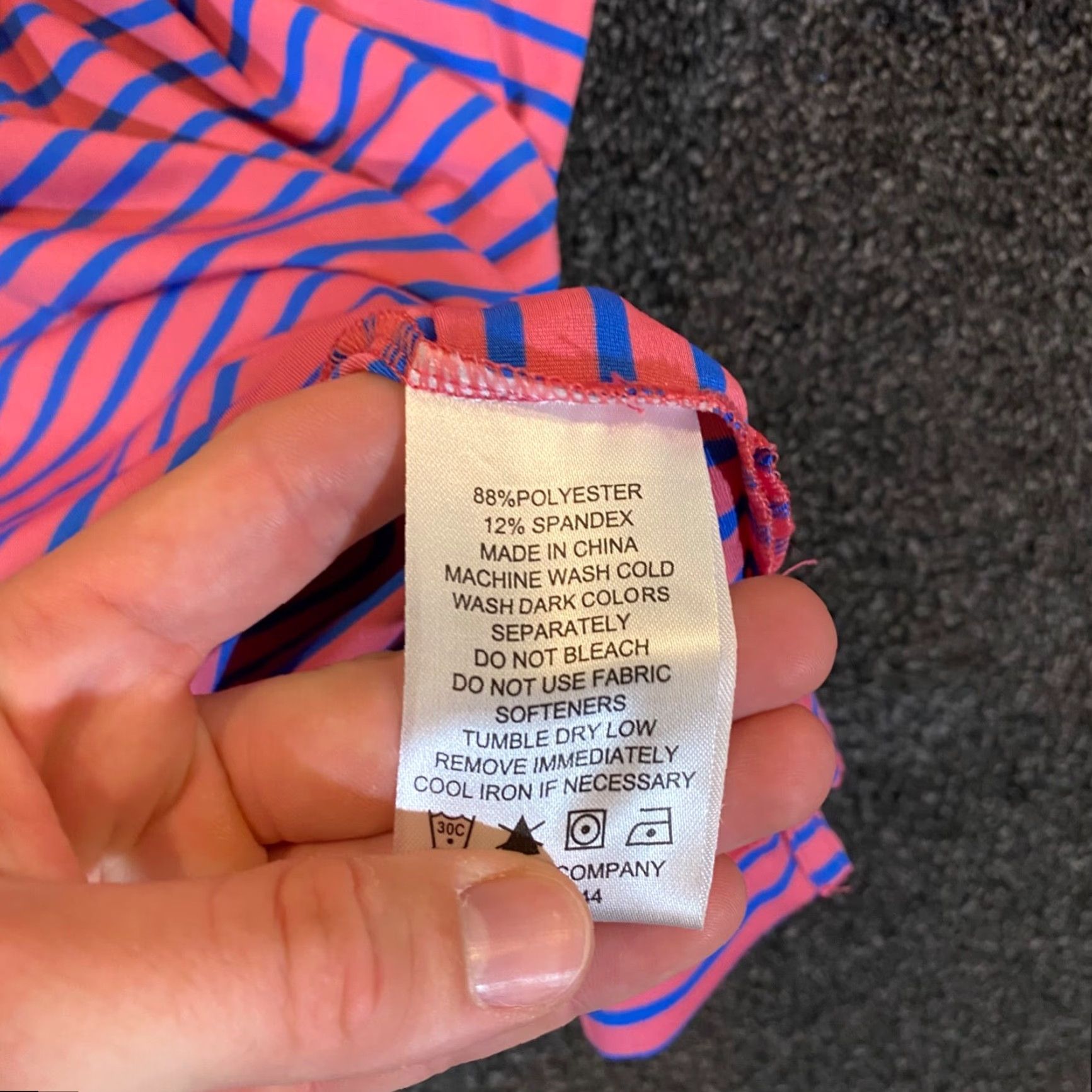 Footjoy FootJoy Polo Shirt Mens Large Pink Blue Striped Golf Performance Stretch Sport S/S Size US L / EU 52-54 / 3 - 6 Thumbnail