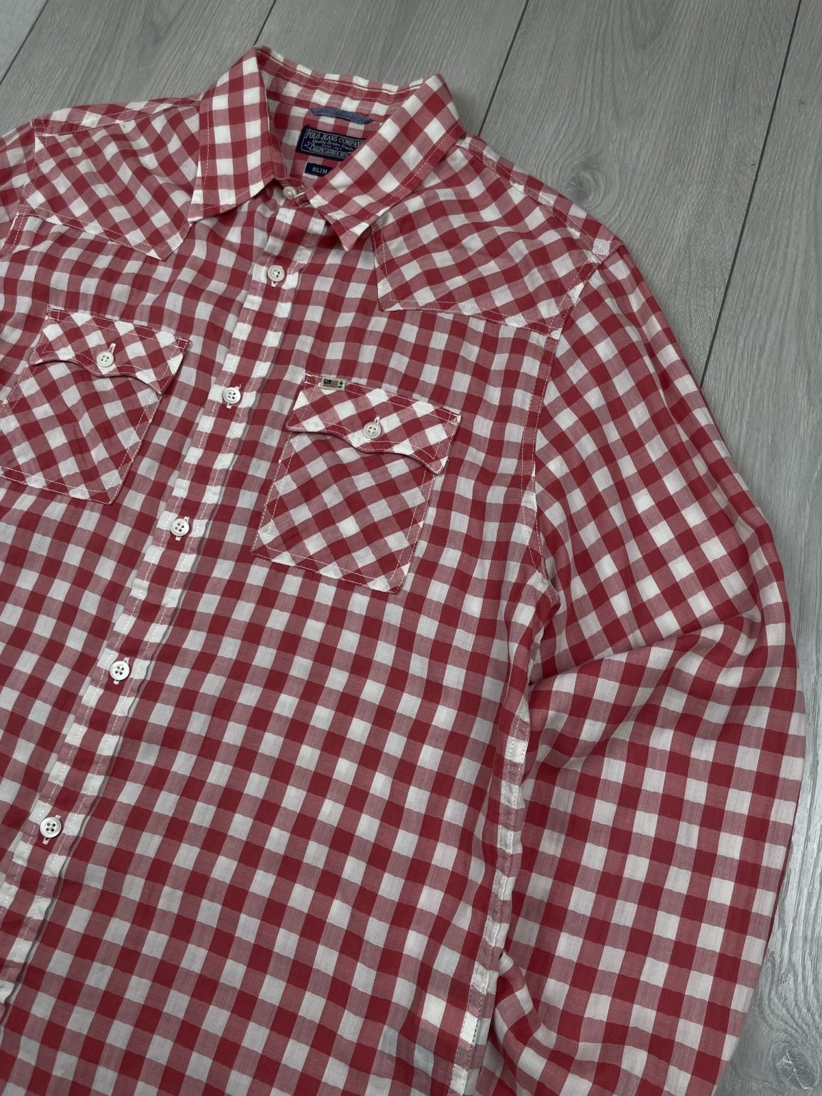 Polo Ralph Lauren Polo Jeans Co Ralph Lauren Men’s Shirts Size L Red White Size US L / EU 52-54 / 3 - 2 Thumbnail