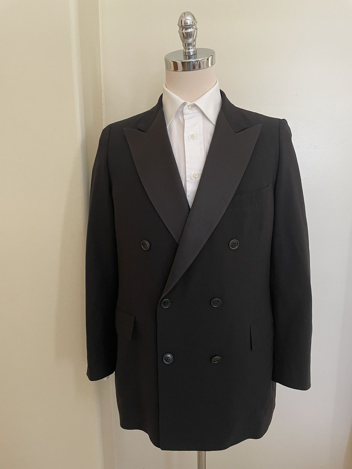 Paul Stuart Double Breasted Peak Lapel Tuxedo Jacket Size 42L - 1 Thumbnail