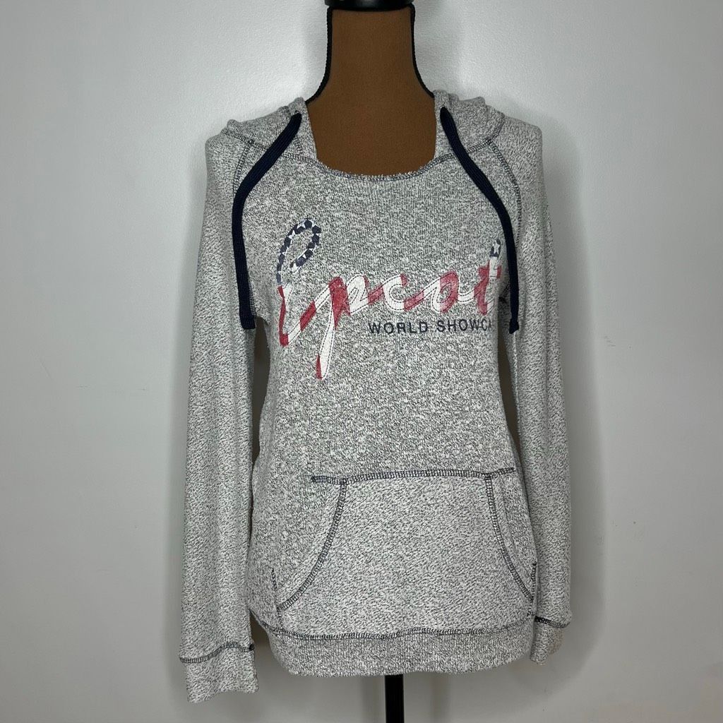 Disney Disney Parks Epcot World Showcase Hooded Gray Hoodie Sweatsh Size S / US 4 / IT 40 - 10 Thumbnail