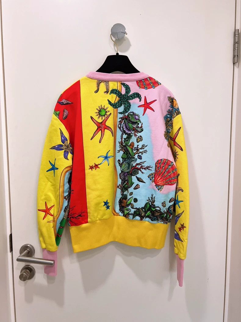 Versace Versace Colorful printed quirky marine sweatshirt Size M / US 6-8 / IT 42-44 - 2 Thumbnail