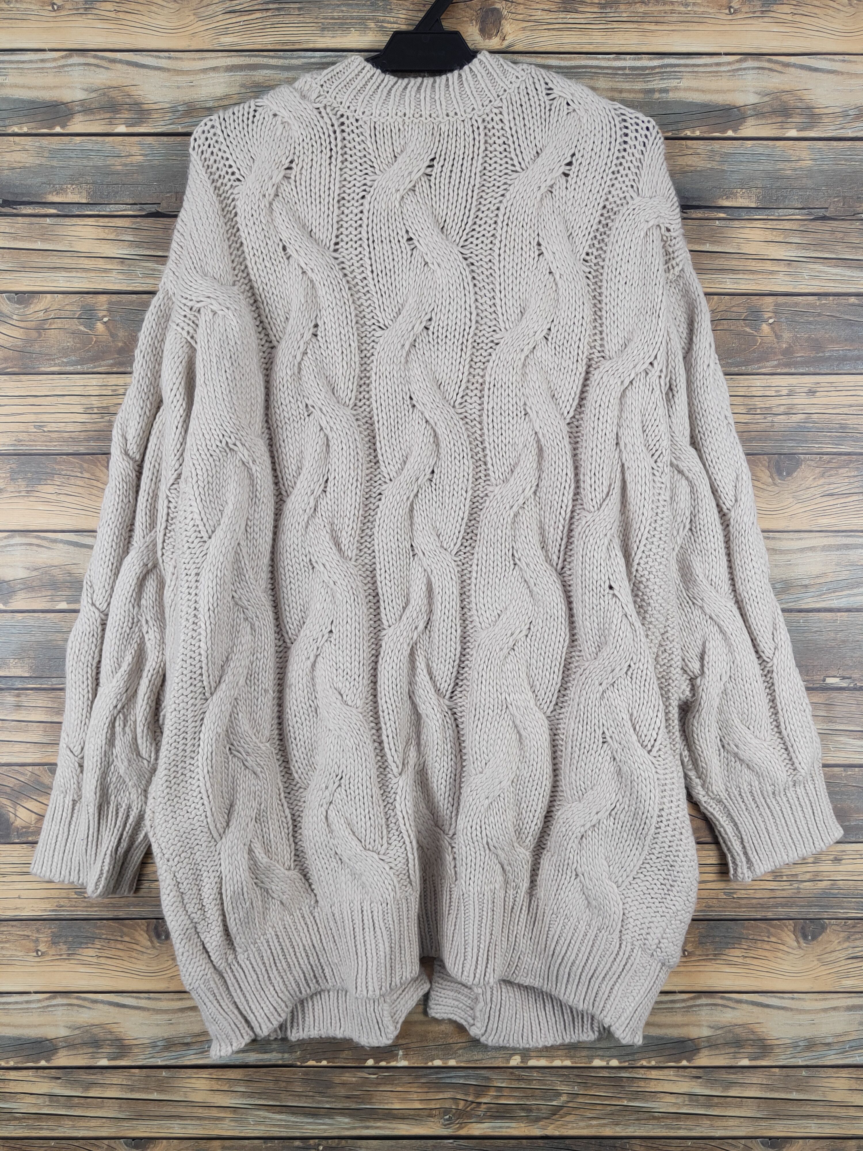 Aran Isles Knitwear GU Beige japan streetwear cable Knitwear Cardigan #W1810 Size US XL / EU 56 / 4 - 7 Thumbnail