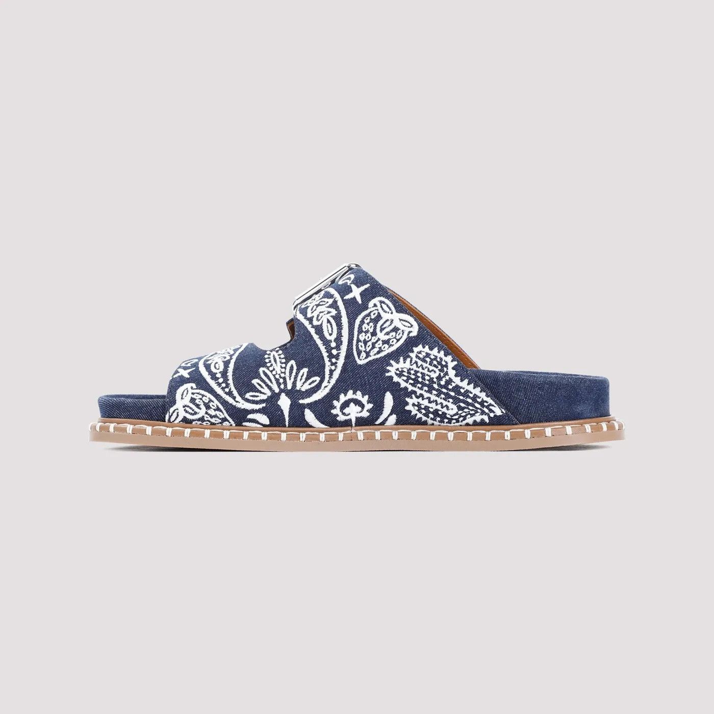 Chloe o1loc1c11125 Rebecca Denim Slides in Blue Size US 8 / IT 38 - 2 Thumbnail