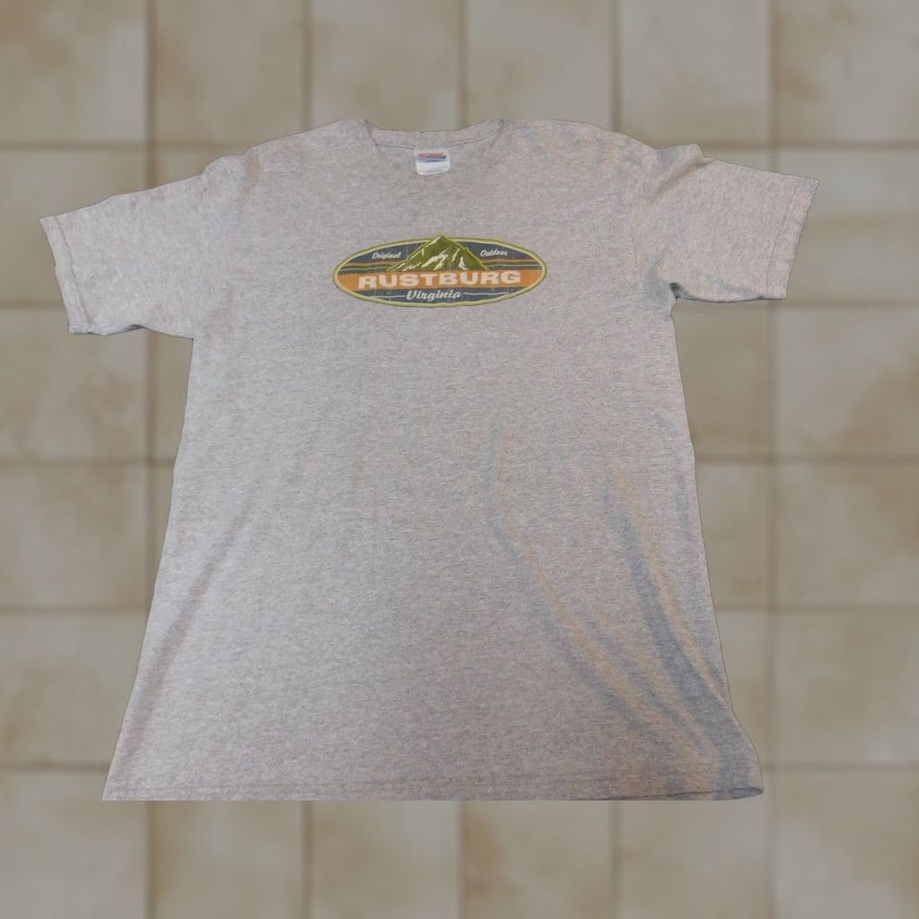 Hanes Hanes Men T-Shirt M Gray Crew Neck Short Sleeve Logo American Beach Cotton Knit Vintage: No Size US M / EU 48-50 / 2 - 1 Thumbnail