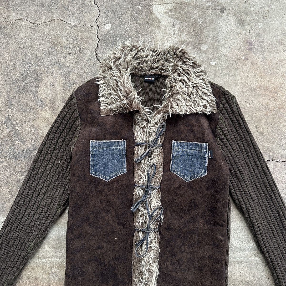 If Six Was Nine × Japanese Brand Vintage Whatever Faux Fur Cardigan Sweater Size L / US 10 / IT 46 - 4 Thumbnail