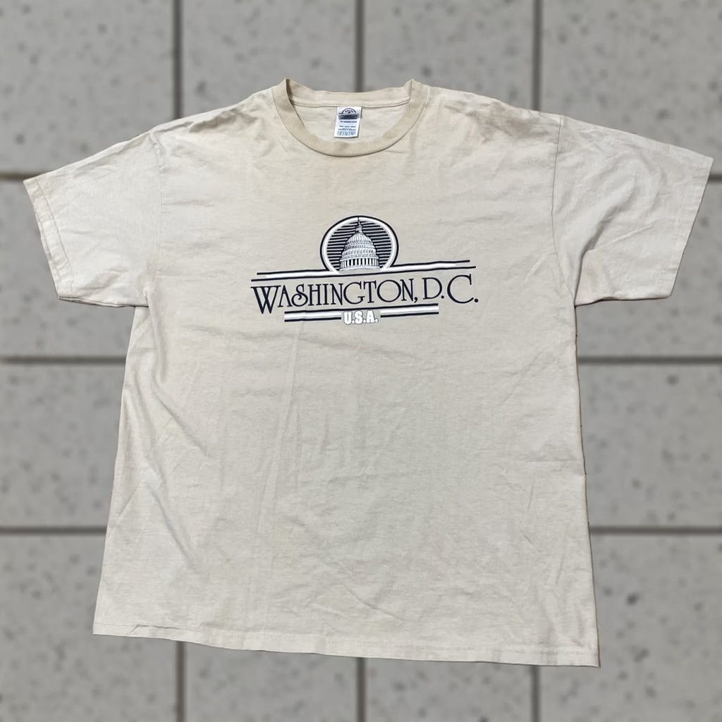 Delta VINTAGE Delta Pro Heavy Y2k Shirt Men XL Cream Washington, D.C. Graphic XL Men US Size US XL / EU 56 / 4 - 1 Thumbnail