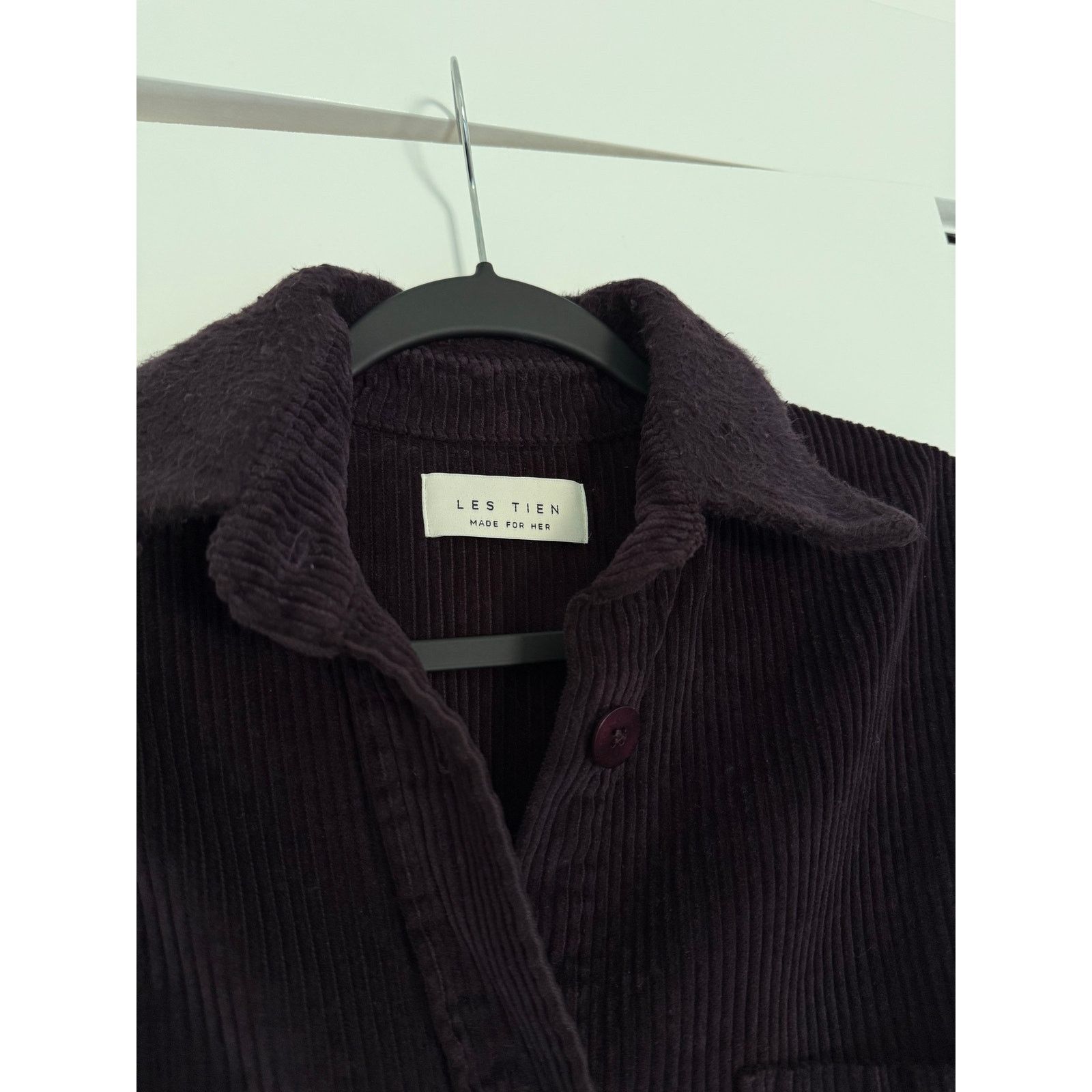 Les Tien $295 New Les Tien Coopa corduroy Crop Shacket - plum - Small Size S / US 4 / IT 40 - 7 Thumbnail