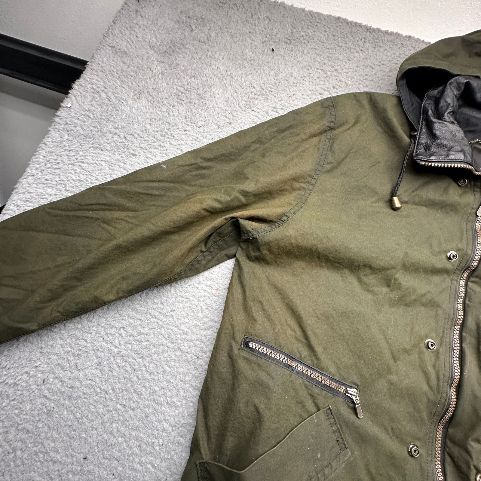Other Vintage Rigor Waxed Cotton Jacket Mens Small Olive Green Size US S / EU 44-46 / 1 - 8 Thumbnail