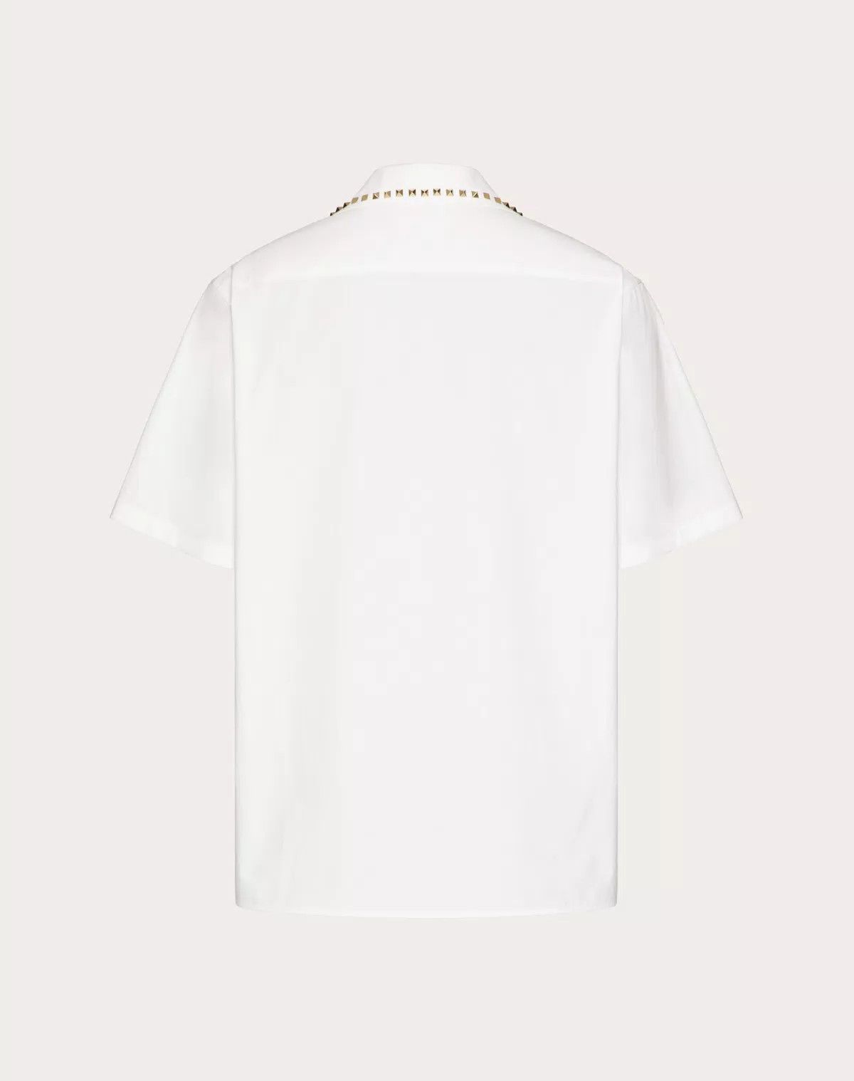 Valentino oc11z0625 Cotton Bowling Shirt in White Size US M / EU 48-50 / 2 - 2 Thumbnail