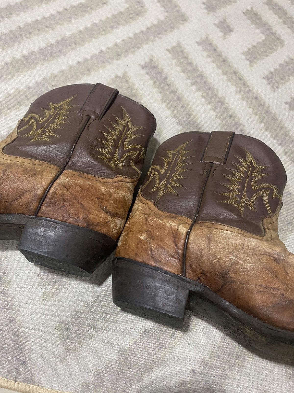 Tony Lama × Vintage 🇲🇽 Vtg 80’s Tony Lama Elephant Cowboy Western Boots Size US 12 / EU 45 - 5 Thumbnail