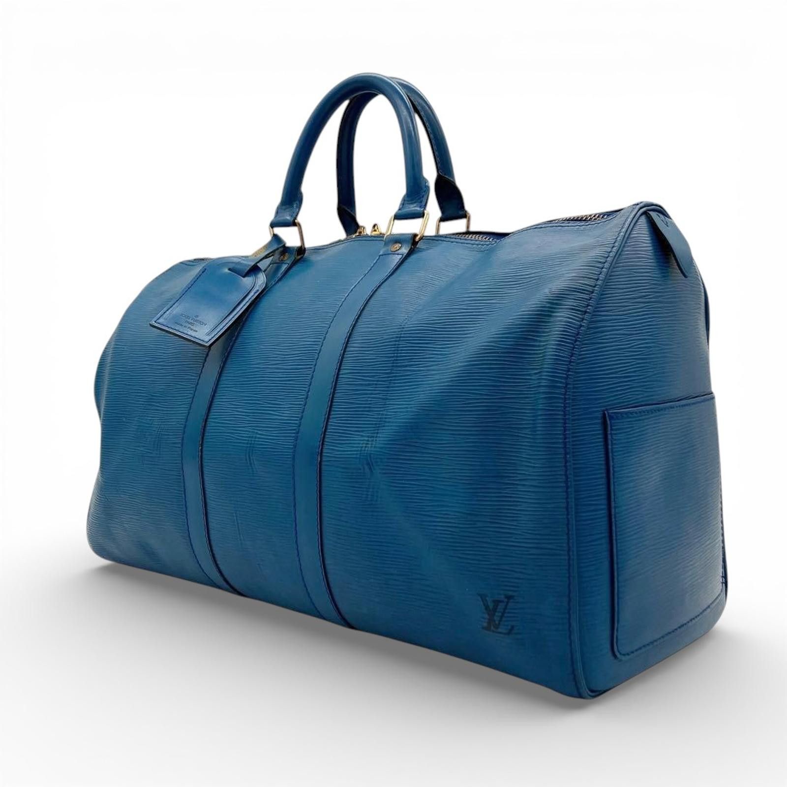 Louis Vuitton Louis Vuitton - Men's Blue Leather Travel Bag Size ONE SIZE - 1 Thumbnail