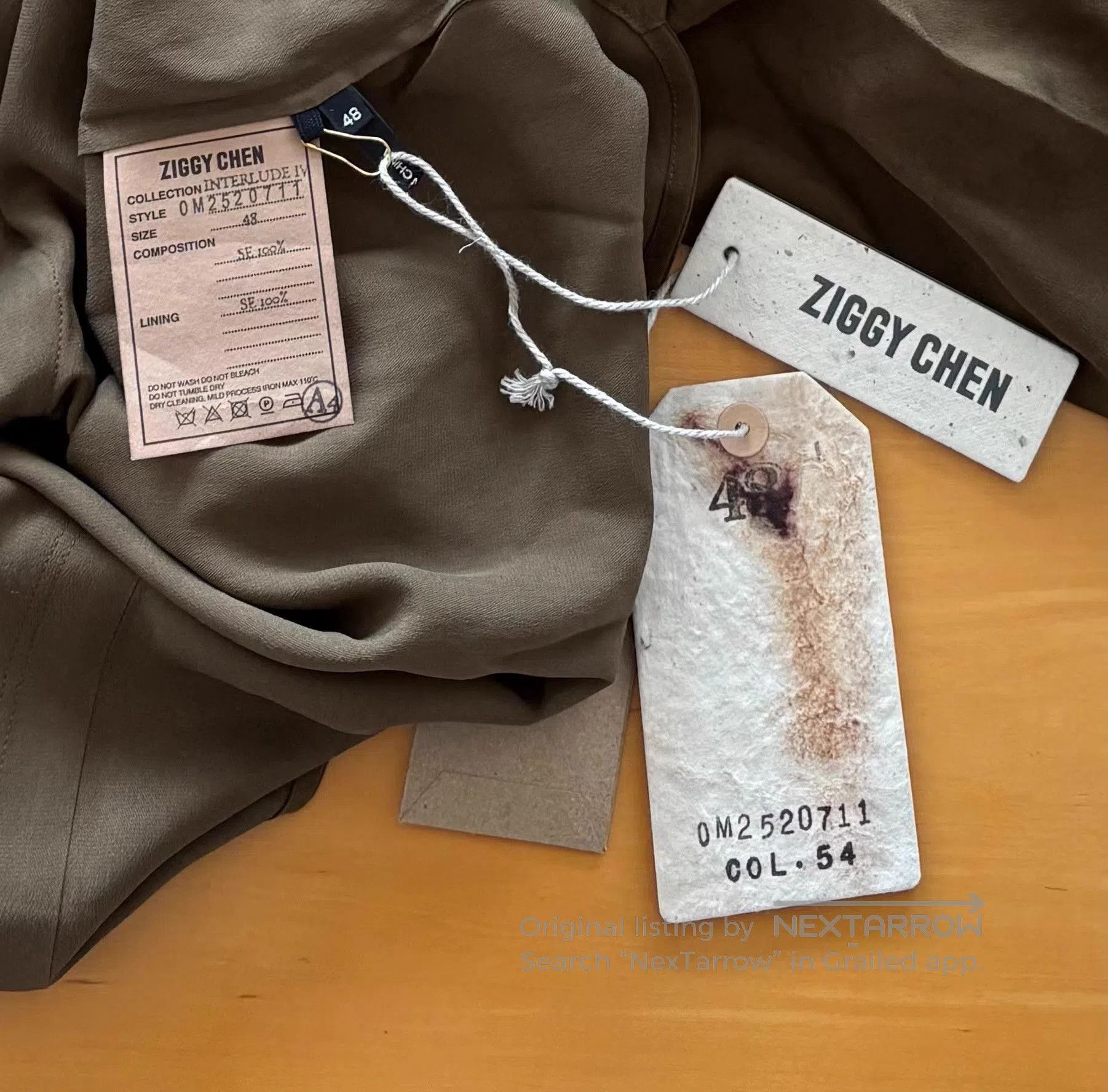 Ziggy Chen Brown Long Sleeve Button. Size US M / EU 48-50 / 2 - 3 Thumbnail