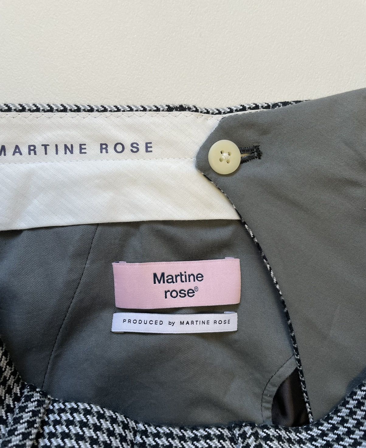 Martine Rose Houndstooth Check Cotton Panelled Trousers Size US 32 / EU 48 - 7 Thumbnail