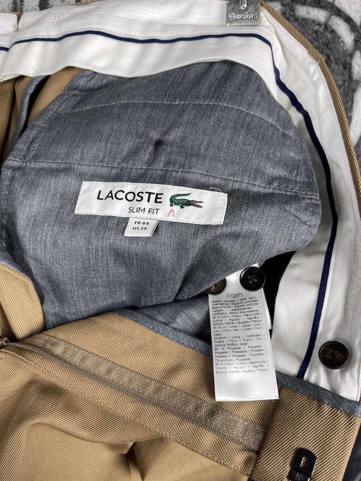 Lacoste Lacoste NWT Classic Beige Slim Fit Trousers Pants Size W34 Size US 34 / EU 50 - 14 Thumbnail