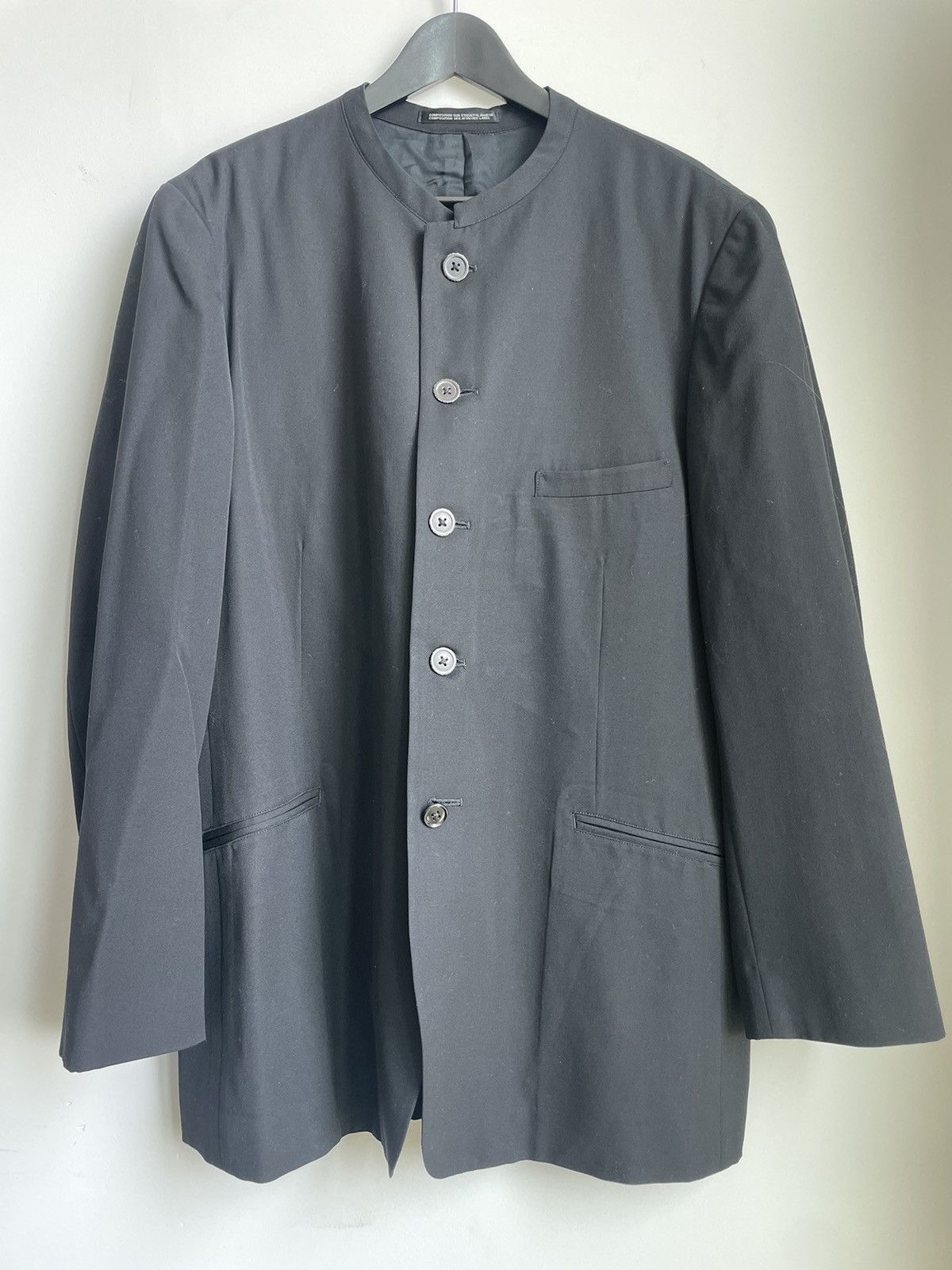 image of Yohji Yamamoto Pour Homme Ss 2000 Seatbelt Jacket in Black, Men's (Size 40R)