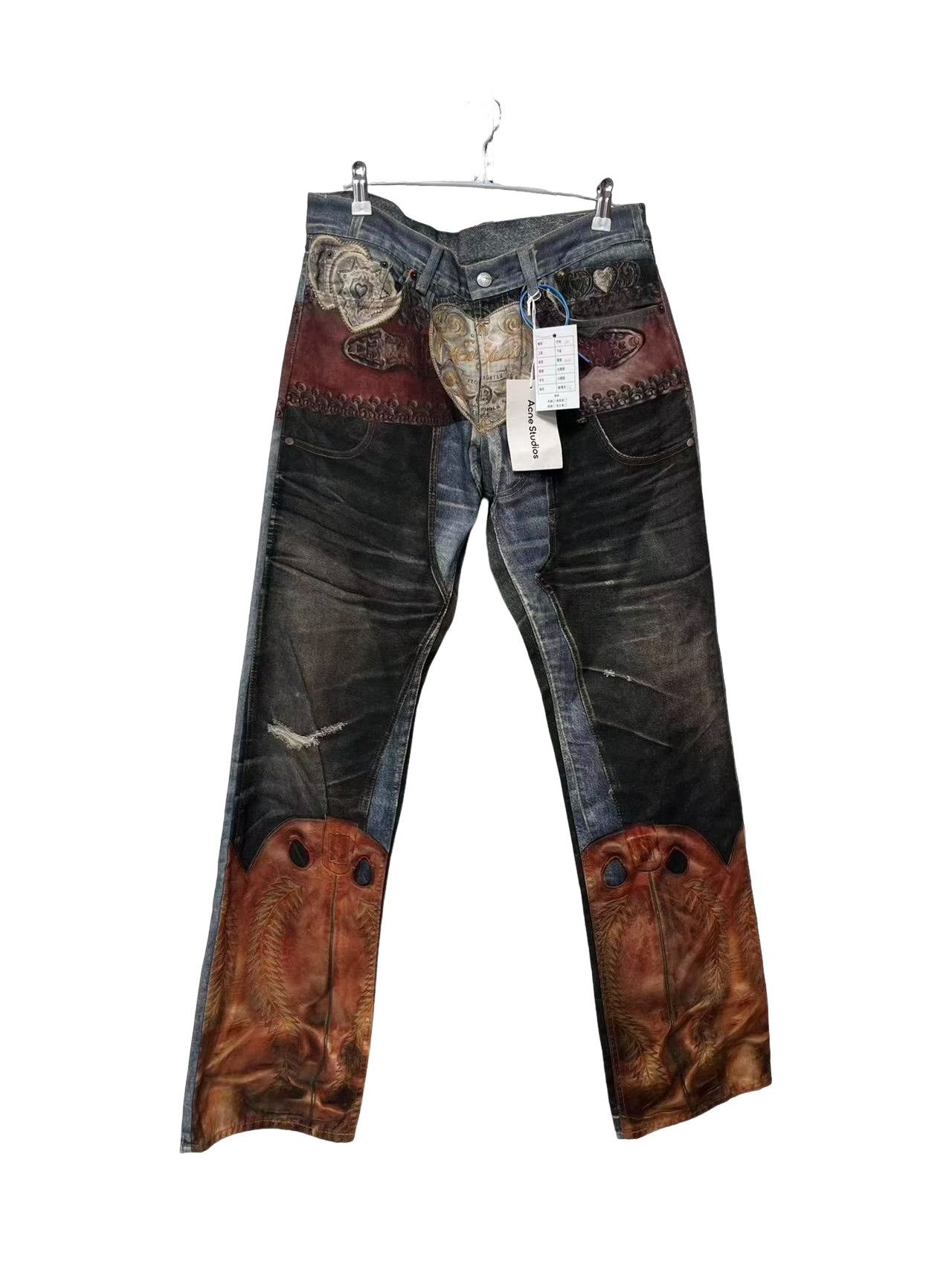 Acne Studios Acne Studios 3D Trompe L'oeil Print 2010 Jeans 32 Size US 32 / EU 48 - 1 Thumbnail