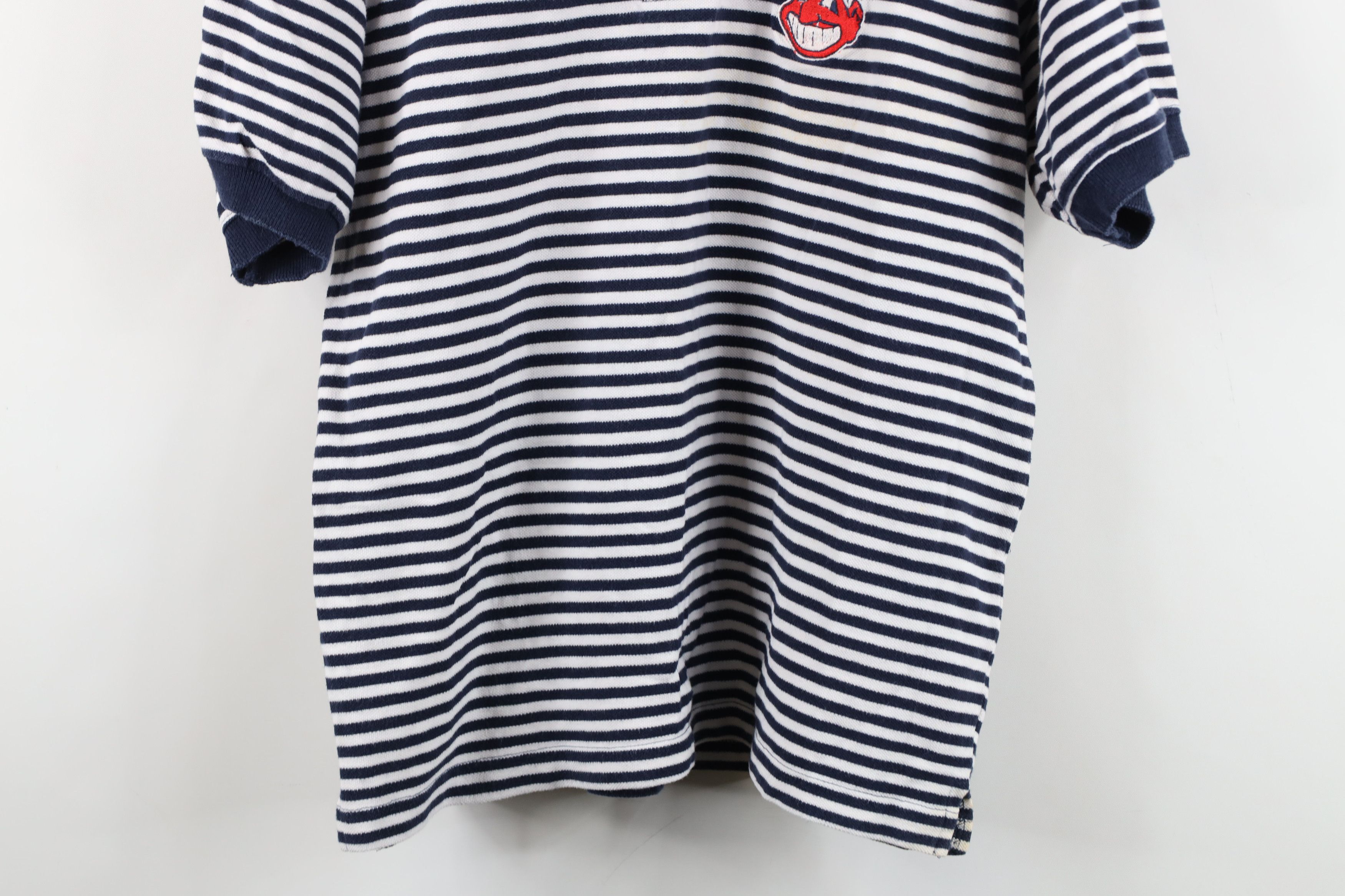 Vintage Vintage 90s Cleveland Indians Baseball Polo Shirt Striped Size US M / EU 48-50 / 2 - 3 Thumbnail