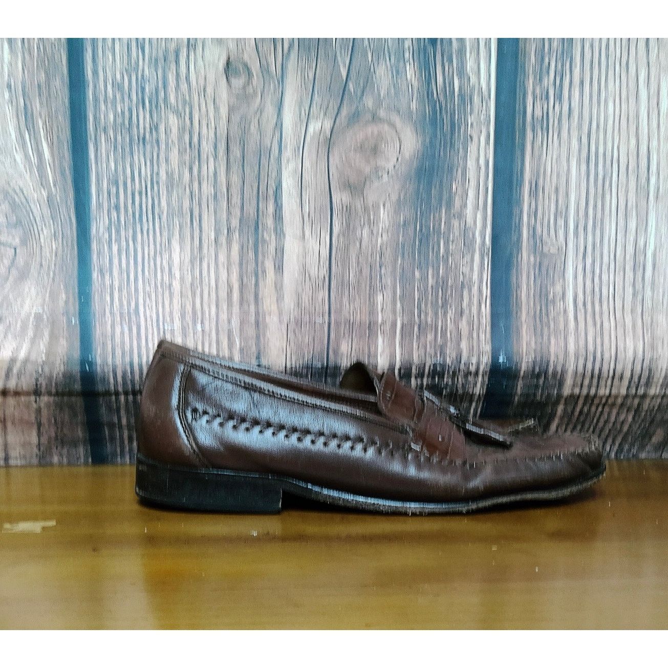 Florsheim Men's Tassel Loafers Brown Slip-On Moc Toe Dress Shoes Size US 10 / EU 43 - 4 Thumbnail