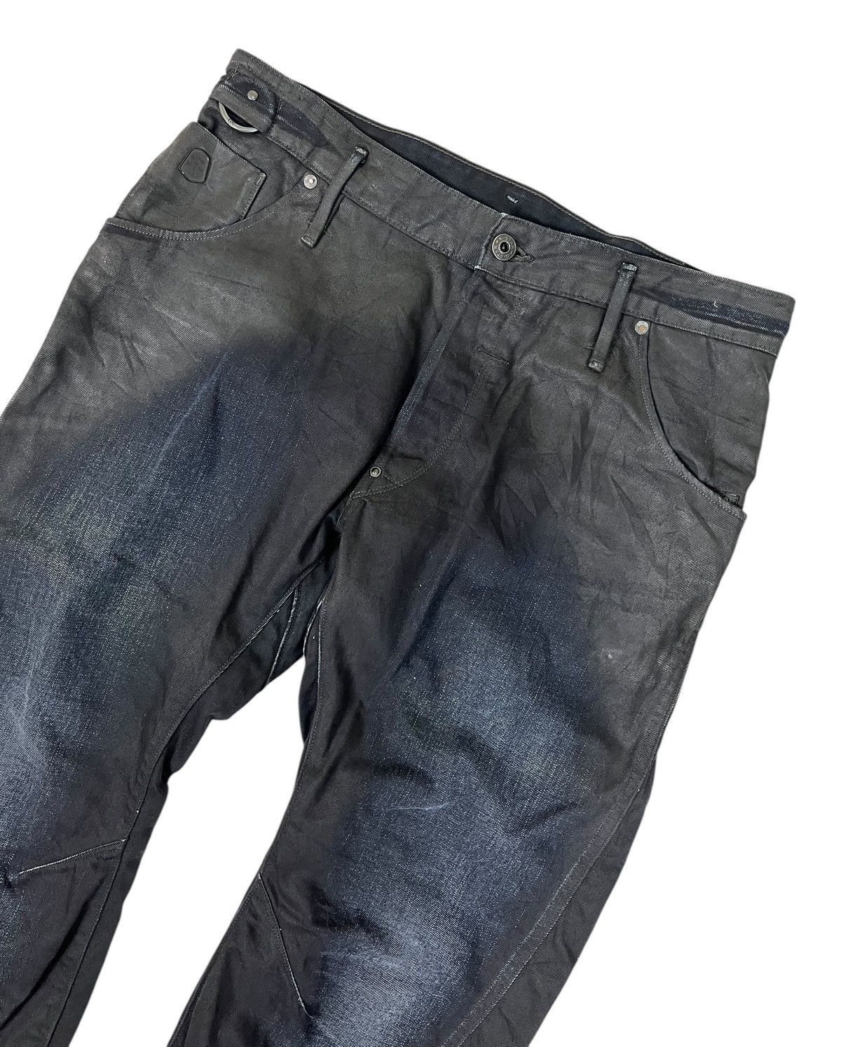 G-Star Gstar Black Wax Loose Tapered Jeans Size US 34 / EU 50 - 5 Thumbnail