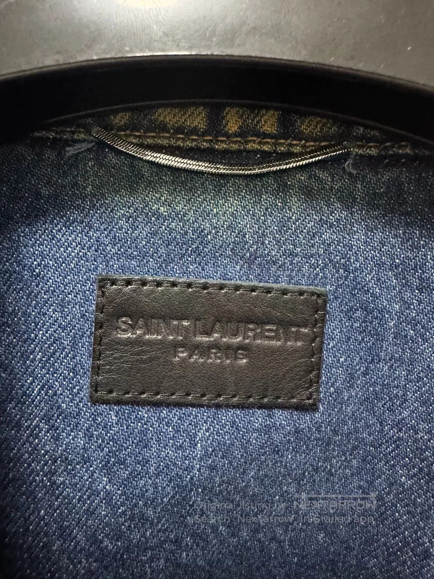 Saint Laurent Paris Saint Laurent Blue Flamingo Denim Jacket. Size US M / EU 48-50 / 2 - 5 Thumbnail