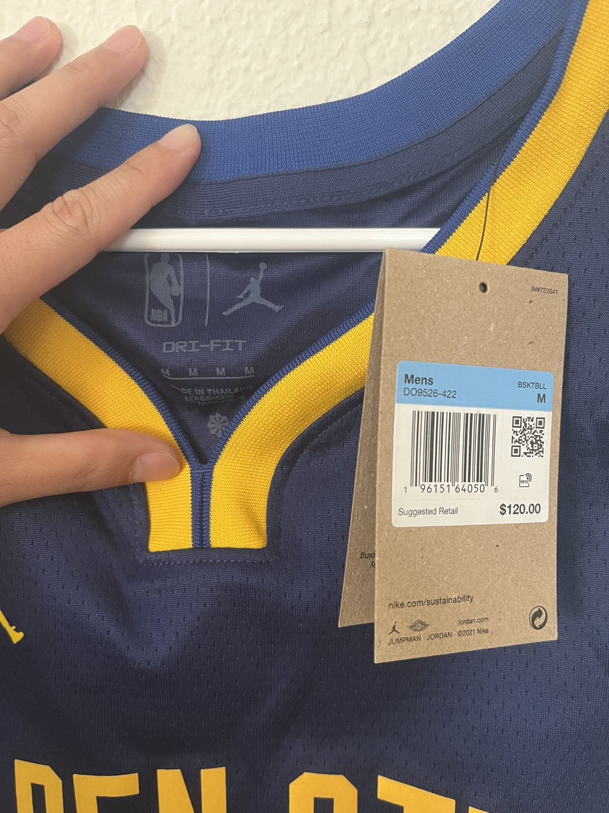 Jordan Brand Klay Thompson Golden State Warriors Jersey Nike Jordan NBA Size US M / EU 48-50 / 2 - 2 Thumbnail