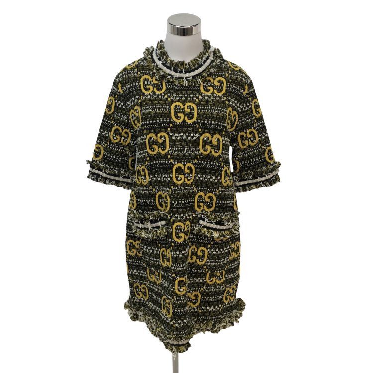 Gucci Gucci Logo Tweed Dress Size M Size M / US 6-8 / IT 42-44 - 1 Thumbnail