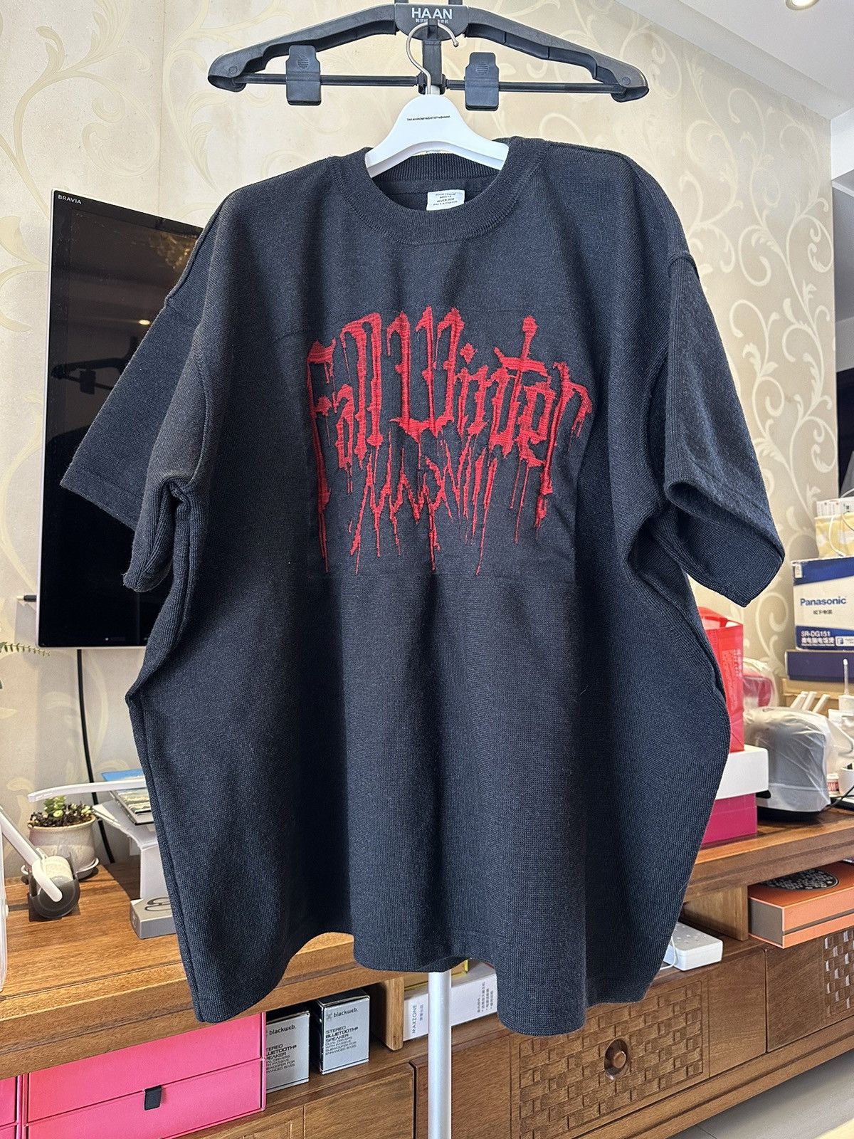 image of Vetements Mental Knit in Black, Men's (Size XS)