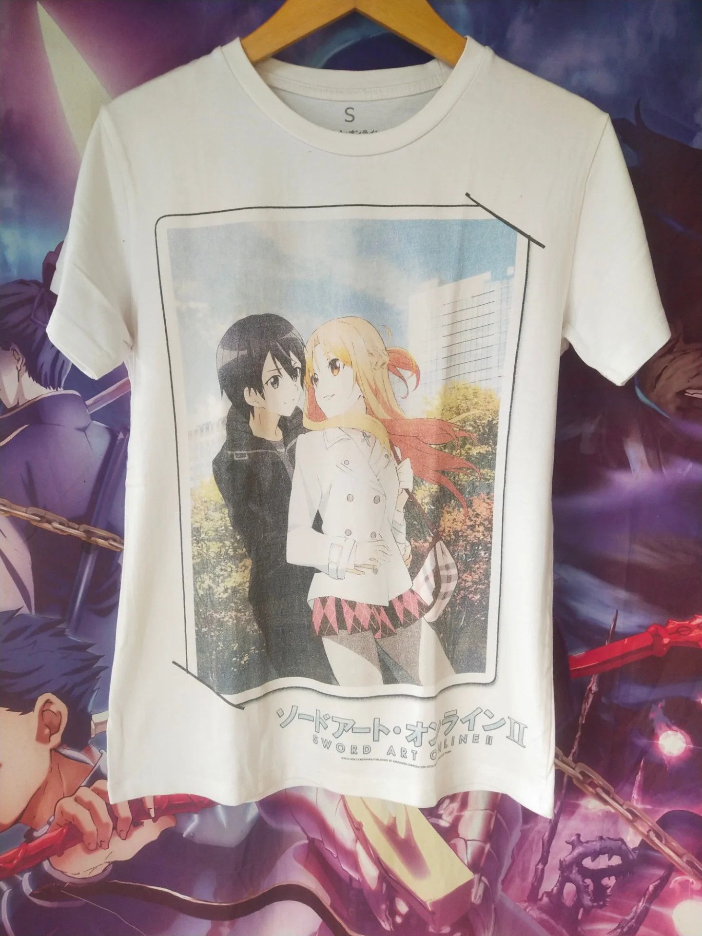 Anime Sword Art Online II Asuna Kirito Big Print Anime Tee Size US S / EU 44-46 / 1 - 1 Thumbnail