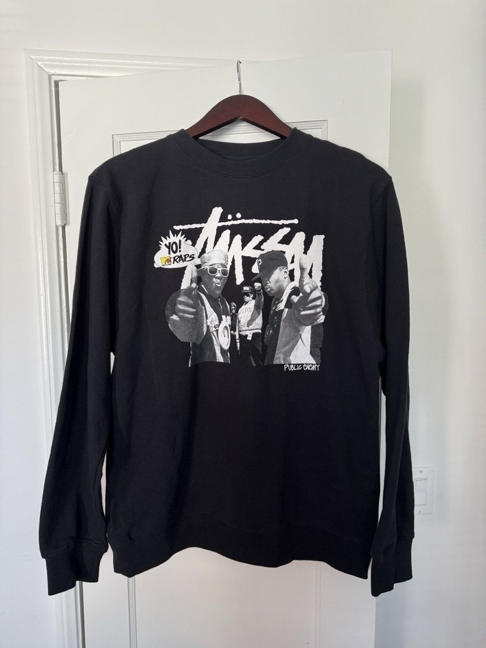 stussy Gang Starr yo mtv raps Tシャツ old VTG STUSSY YO MTV RAPS DIGITAL UNDERGROUND BLACK LOGO SHIRT