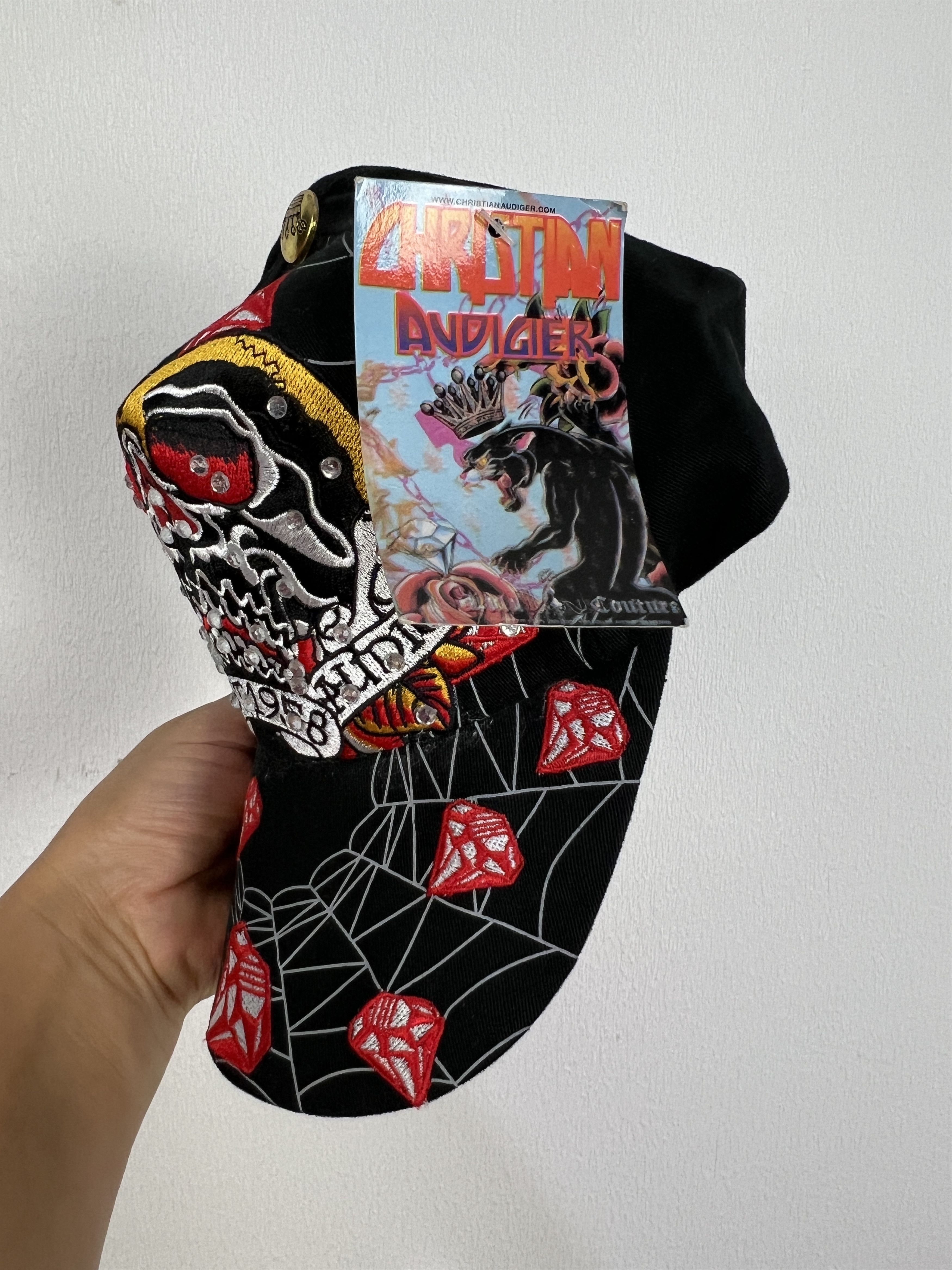 Ed Hardy Ed Hardy Cristian Audigier Cap Love Kills Slowly Skull Adult Size ONE SIZE - 10 Thumbnail