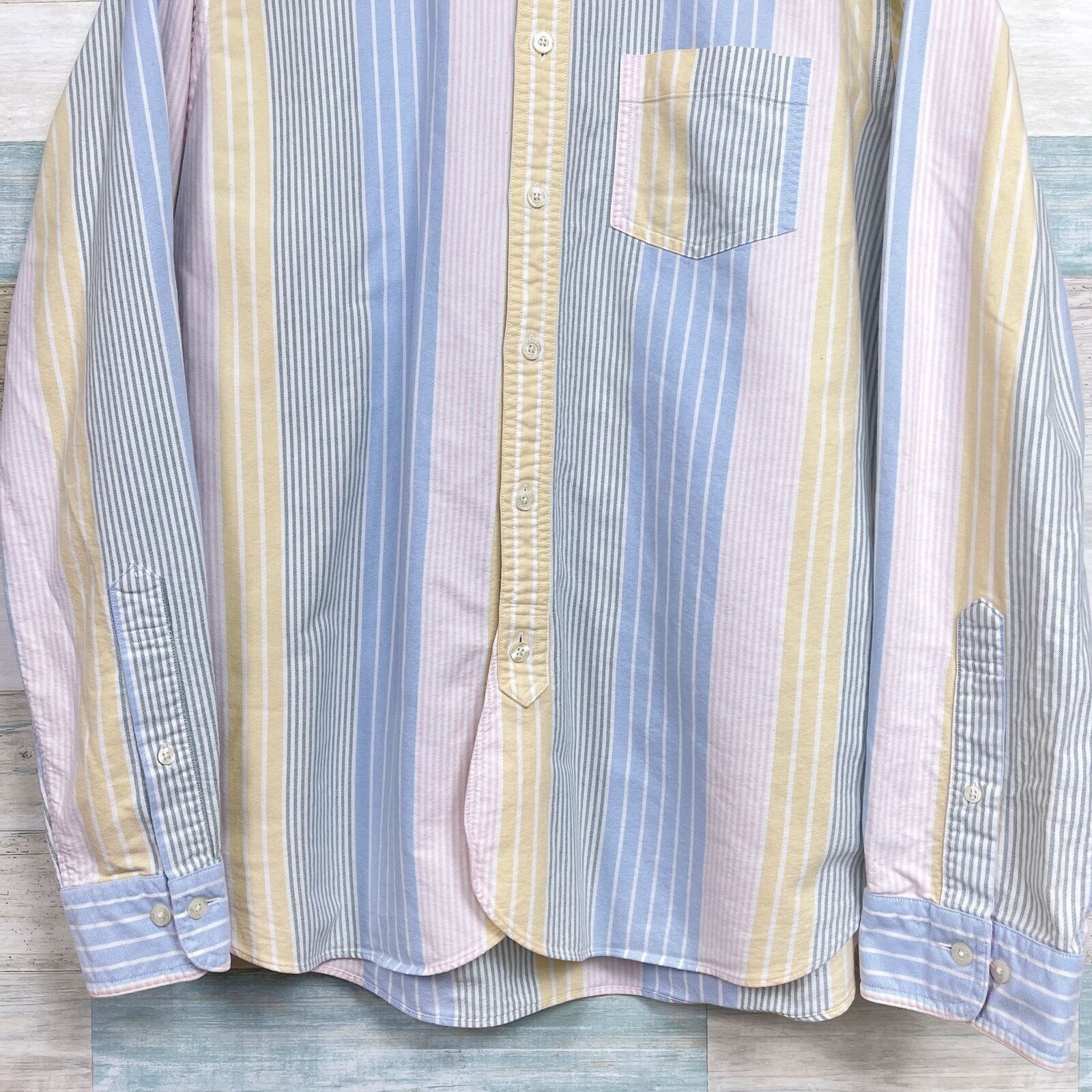 Brooks Brothers Brooks Brothers Red Fleece Striped Oxford Shirt VTG Mens XL Size US XL / EU 56 / 4 - 3 Thumbnail
