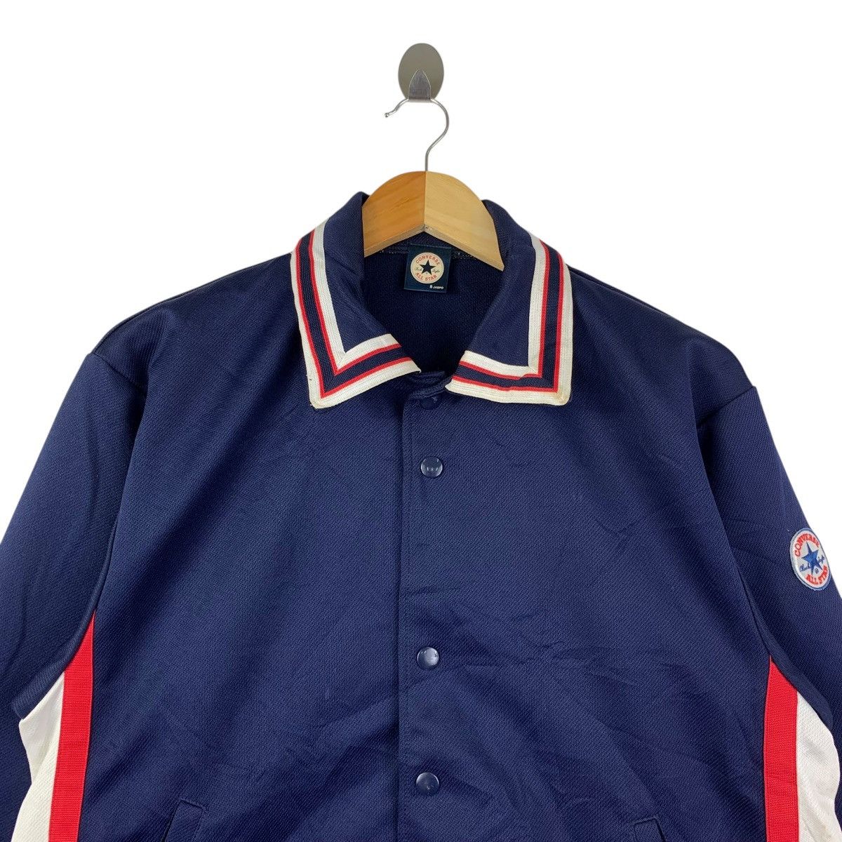 Converse Vintage CONVERSE ALL STAR Navy Coach Jacket Retro 90s Track Size US S / EU 44-46 / 1 - 2 Thumbnail