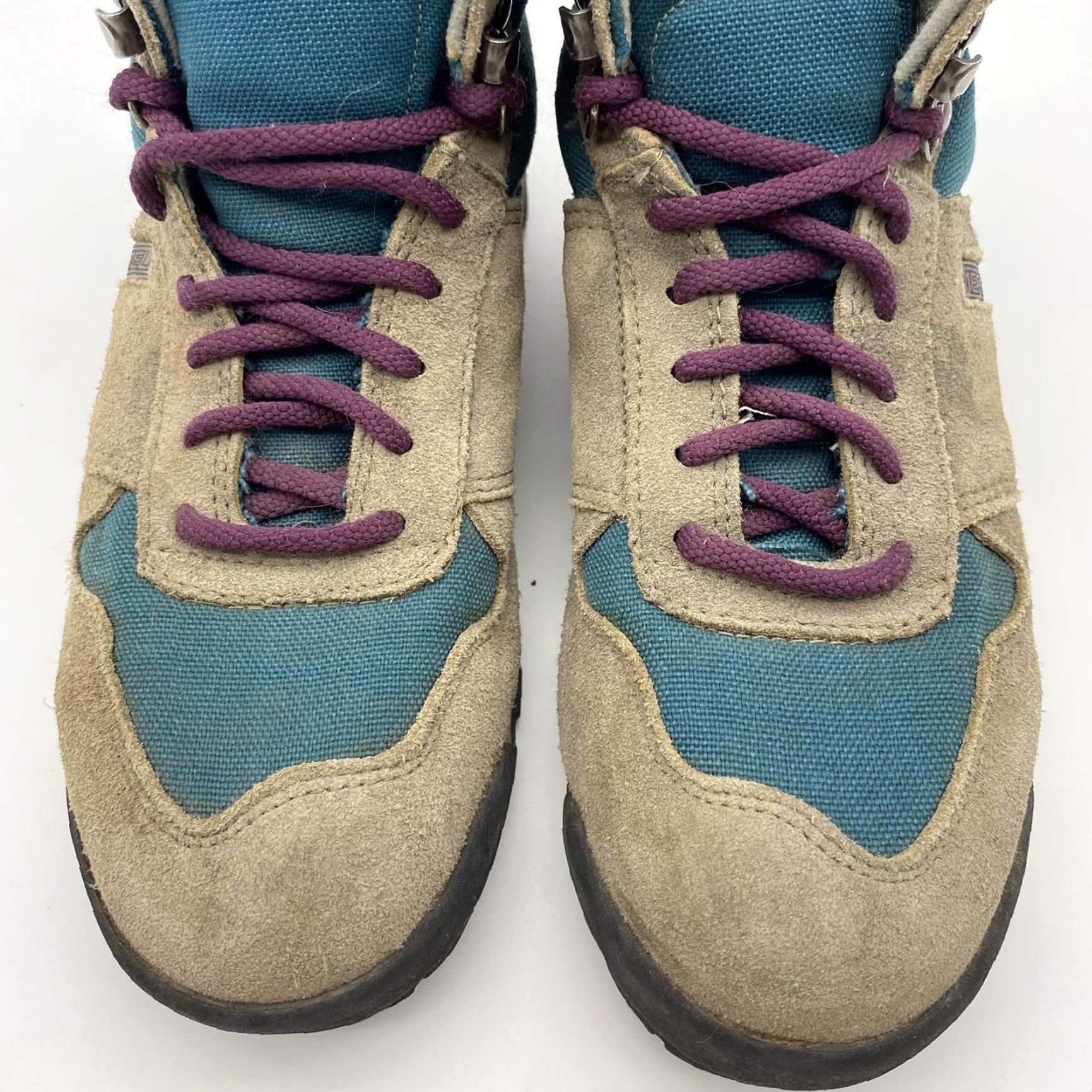 Merrell VINTAGE Merrell Womens Hiking Boots Lazer WTC+ 90s Suede Green Waterproof 7.5 UK 6.5 5 Eyelet Ankle Boot Womens Shoes Size M / US 6-8 / IT 42-44 - 5 Thumbnail