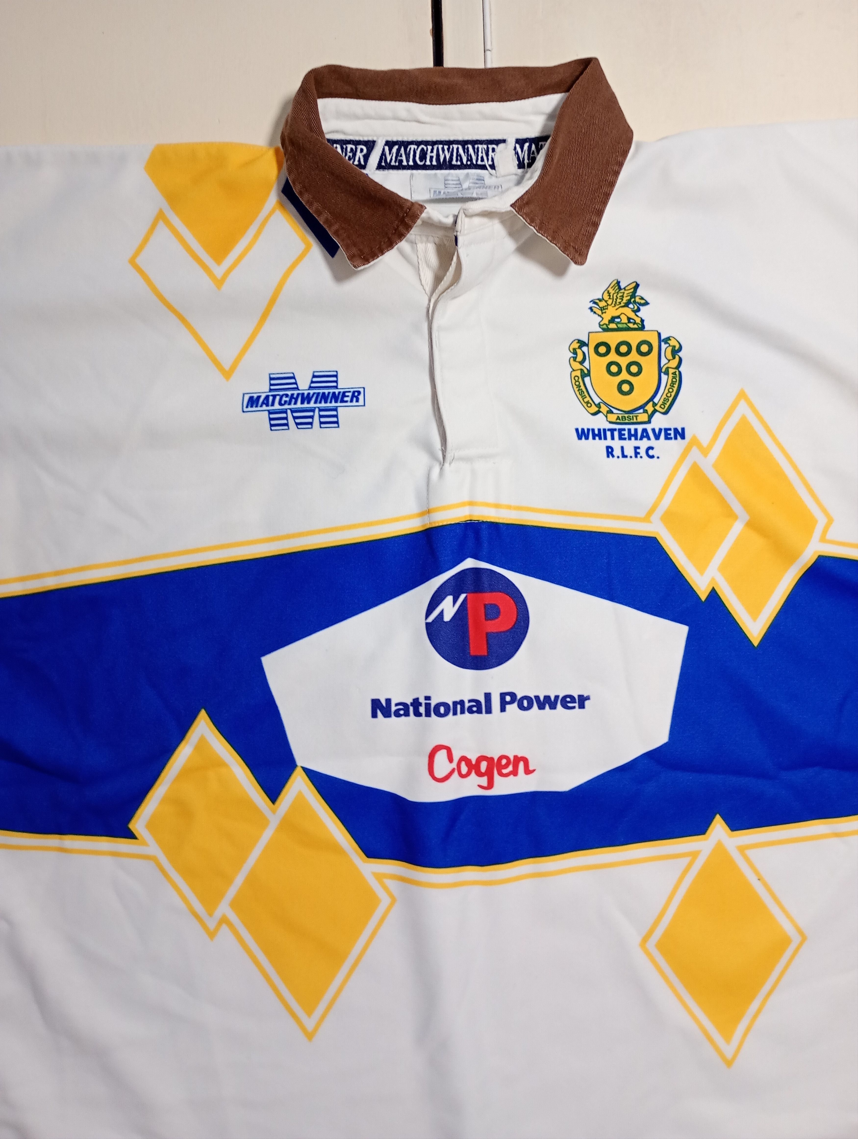 Vintage Matchwinner Whitehaven R.L.F.C. Rugby Shirt #14 V Size US XL / EU 56 / 4 - 6 Thumbnail