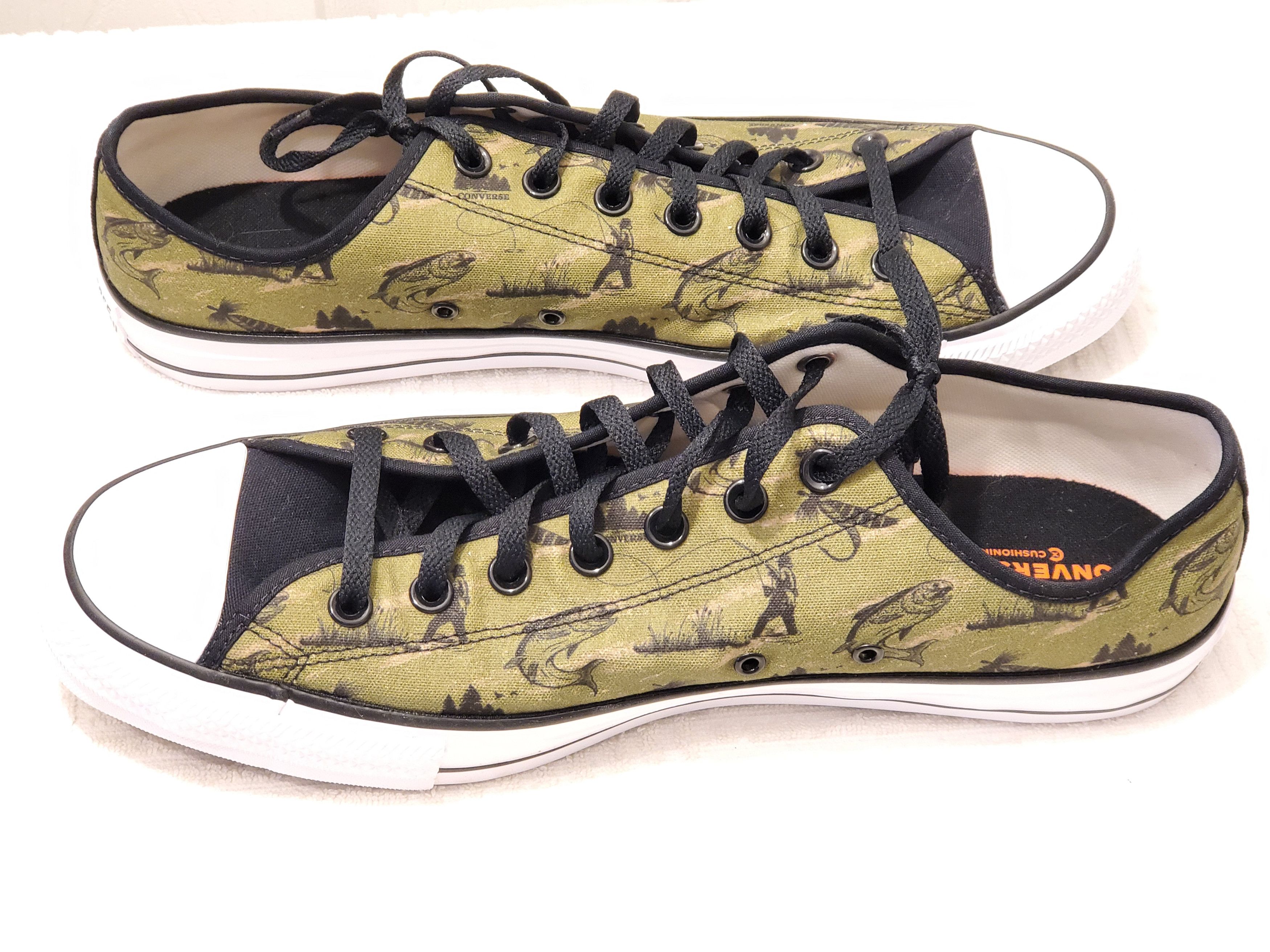 image of Converse All Star Men's Low Top Sneakers Size 15 Fisherman in Green