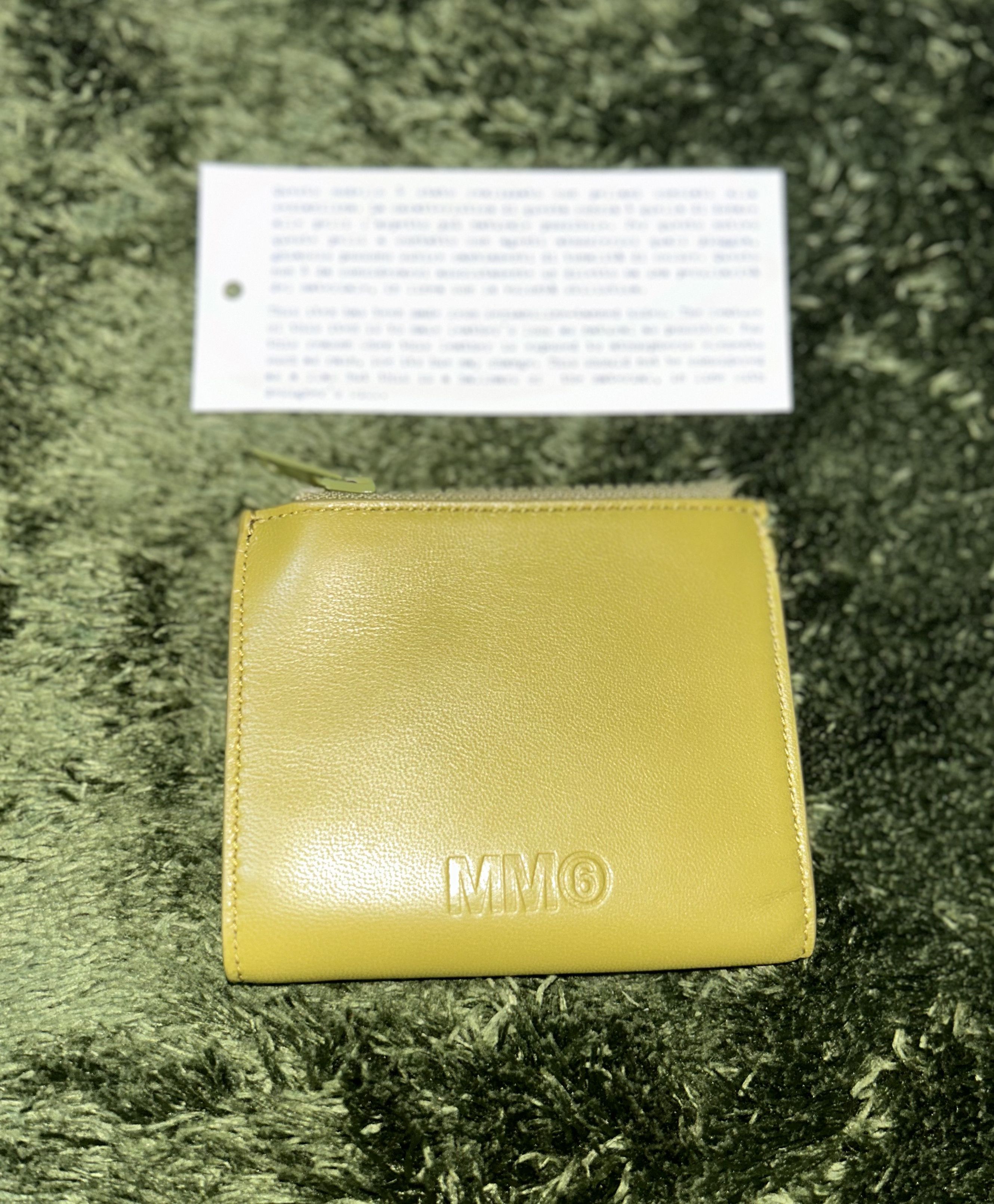 折りたたみ財布 MM6 Maison Margiela Logo Zip Around Half Wallet Green Glow X Designer × Maison Margiela mm6 maison margiela zip wallet