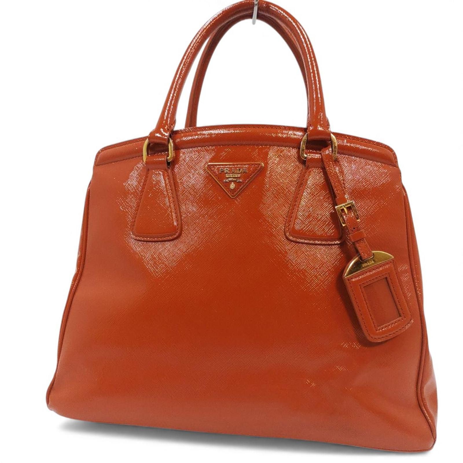 Prada Prada - Orange Leather Handbag Size ONE SIZE - 2 Thumbnail